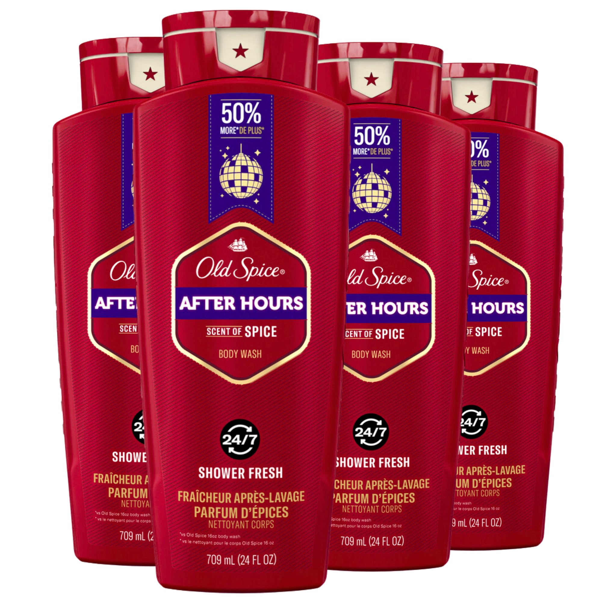 Foto 2 pulgar | Gel De Baño Old Spice After Hours Con Aroma Para Hombre, 720 Ml X4 - Venta Internacional.