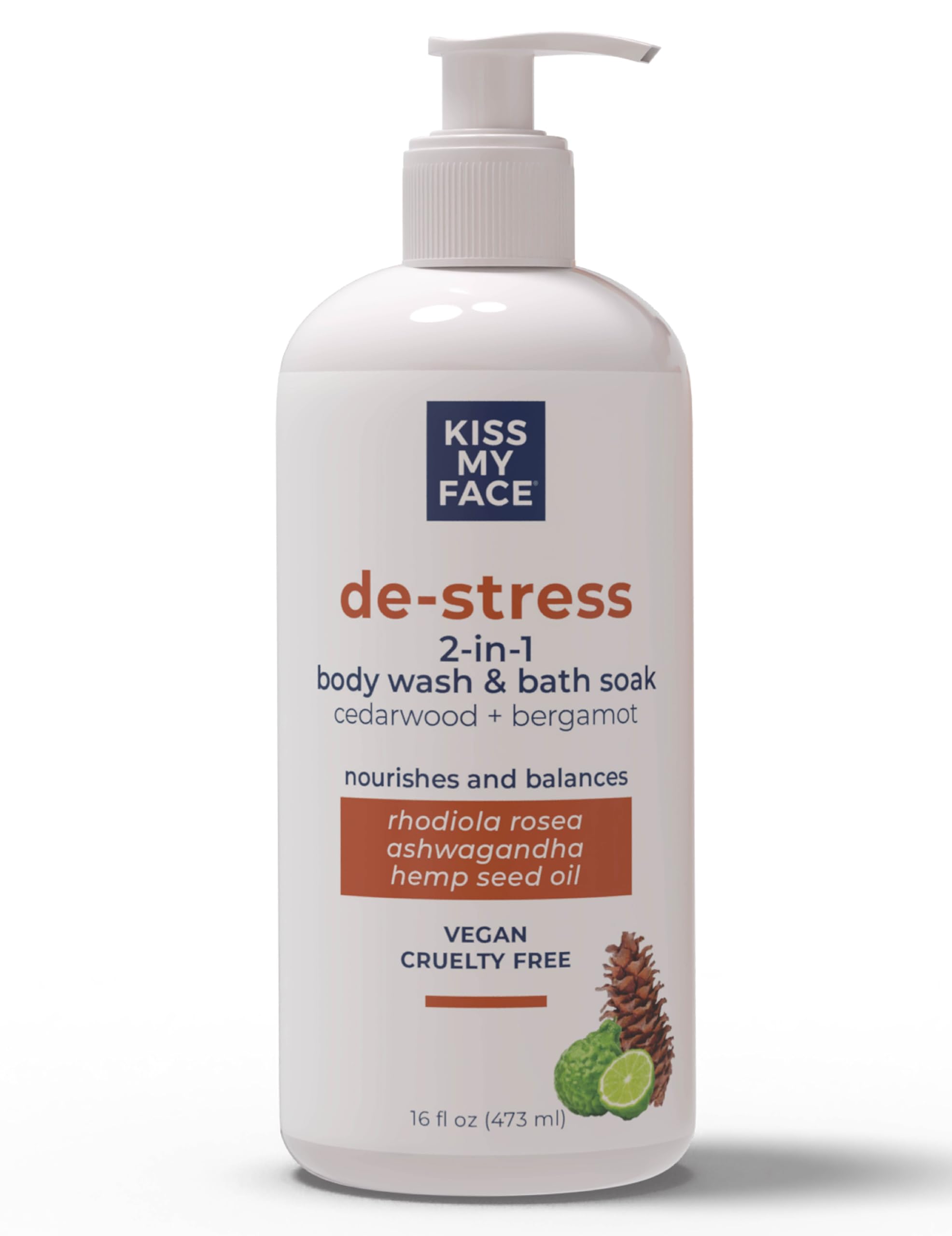 Foto 2 pulgar | Gel de Baño Kiss My Face De-stress 2 en 1 473 ml-Venta Internacional