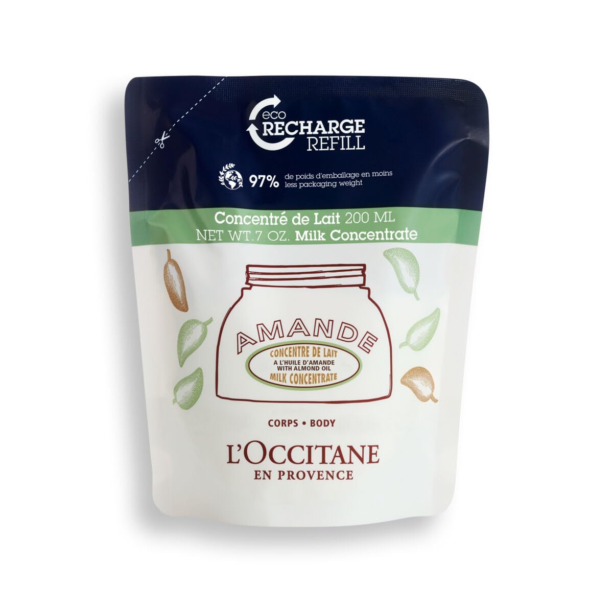 Crema Corporal L'occitane Concentrado De Leche De Almendras, 48 Horas De Hidratación - Venta Internacional.