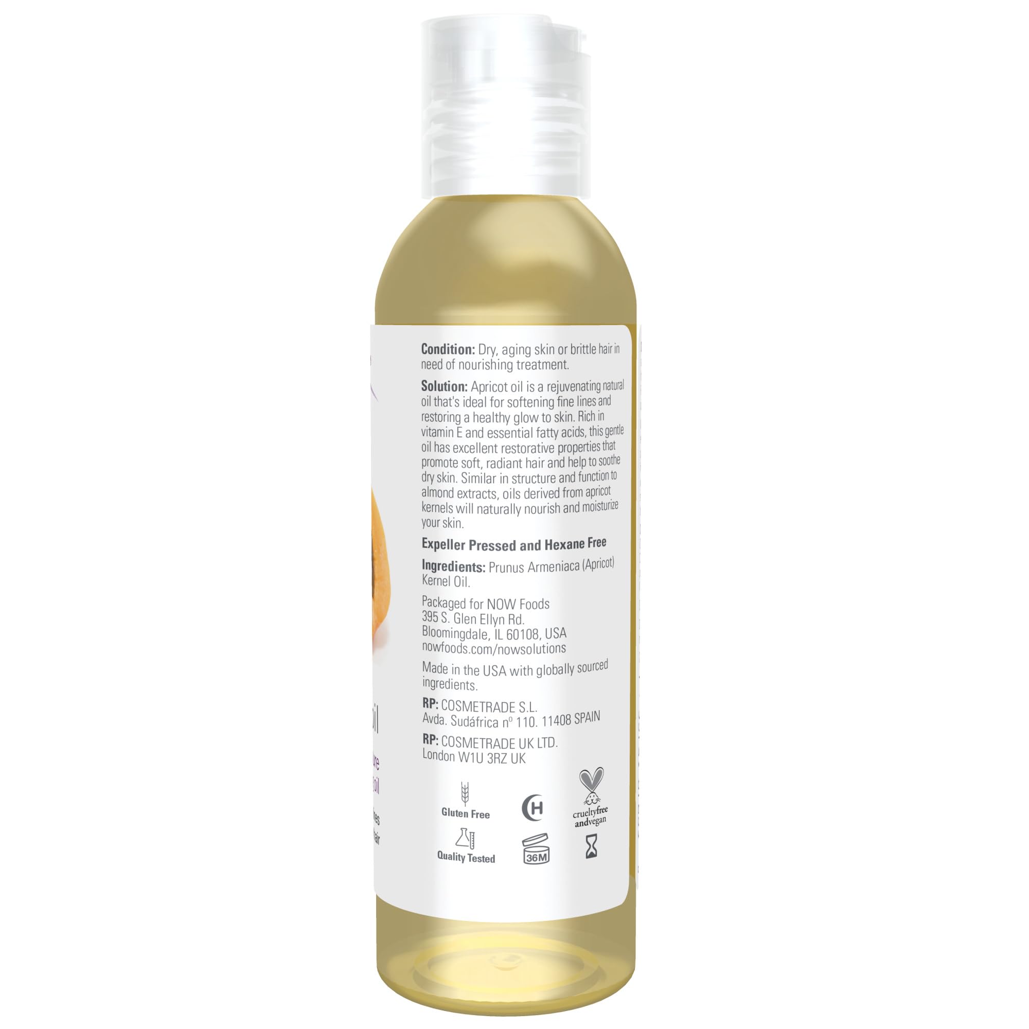 Foto 3 pulgar | Crema Hidratante Para Cabello Oil Now Foods Solutions Con Semillas De Albaricoque, 120 Ml - Venta Internacional.