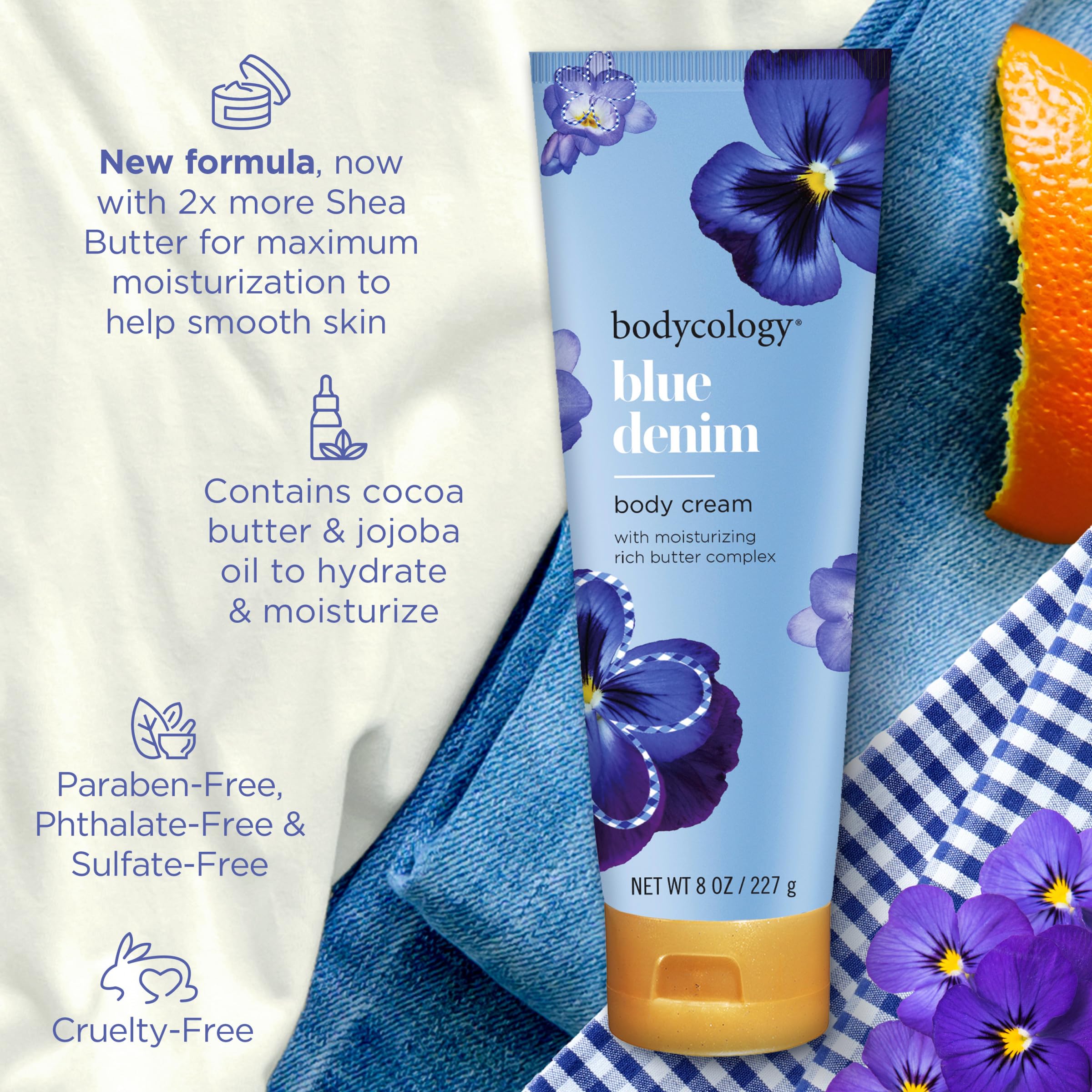 Foto 4 pulgar | Crema Corporal Bodycology Manteca De Karité Azul Vaquero 240 Ml - Venta Internacional.