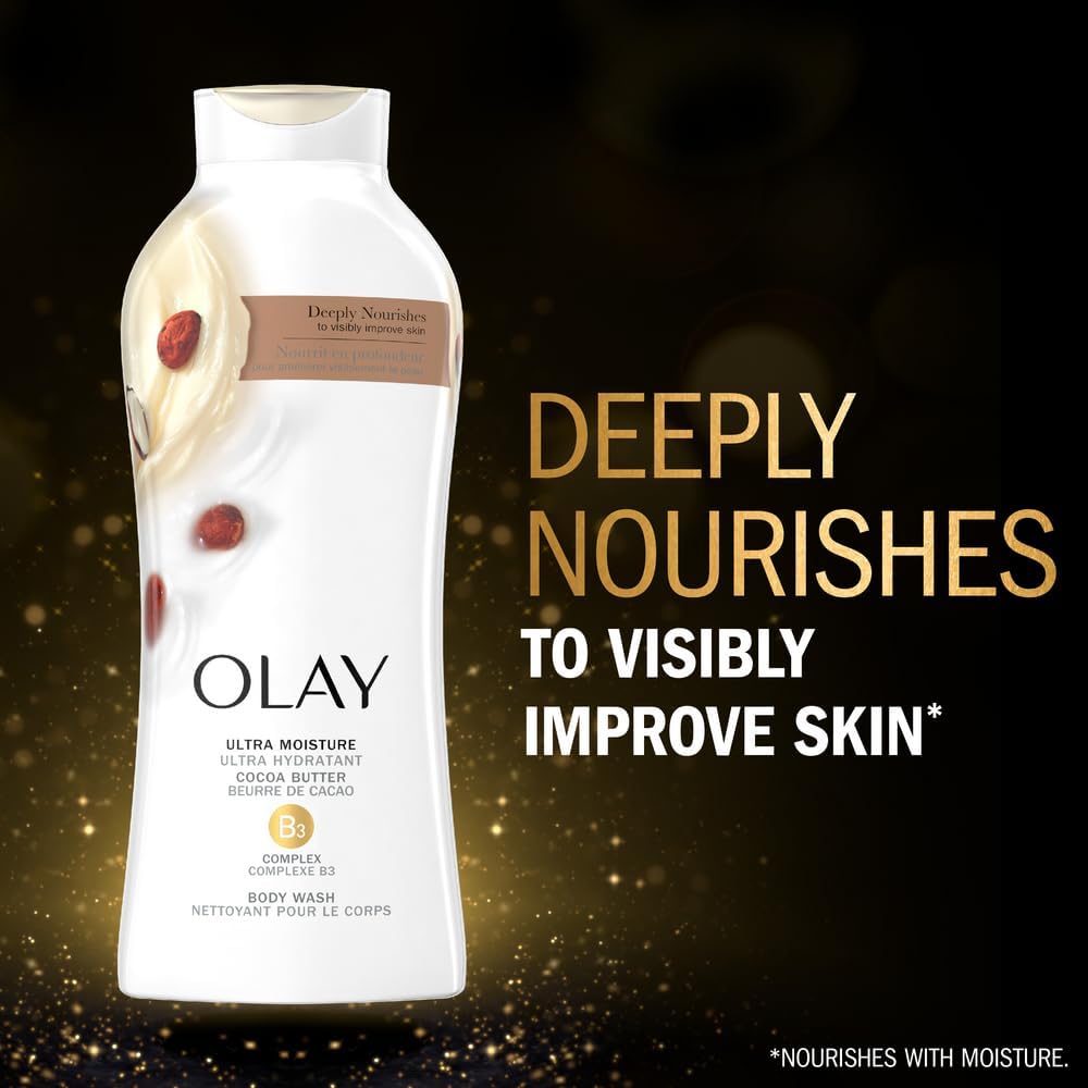 Foto 3 pulgar | Gel De Baño Olay Ultra Moisture Con Manteca De Cacao 400 Ml (x4) - Venta Internacional.