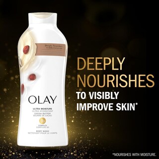 Foto 2 | Gel De Baño Olay Ultra Moisture Con Manteca De Cacao 400 Ml (x4) - Venta Internacional.