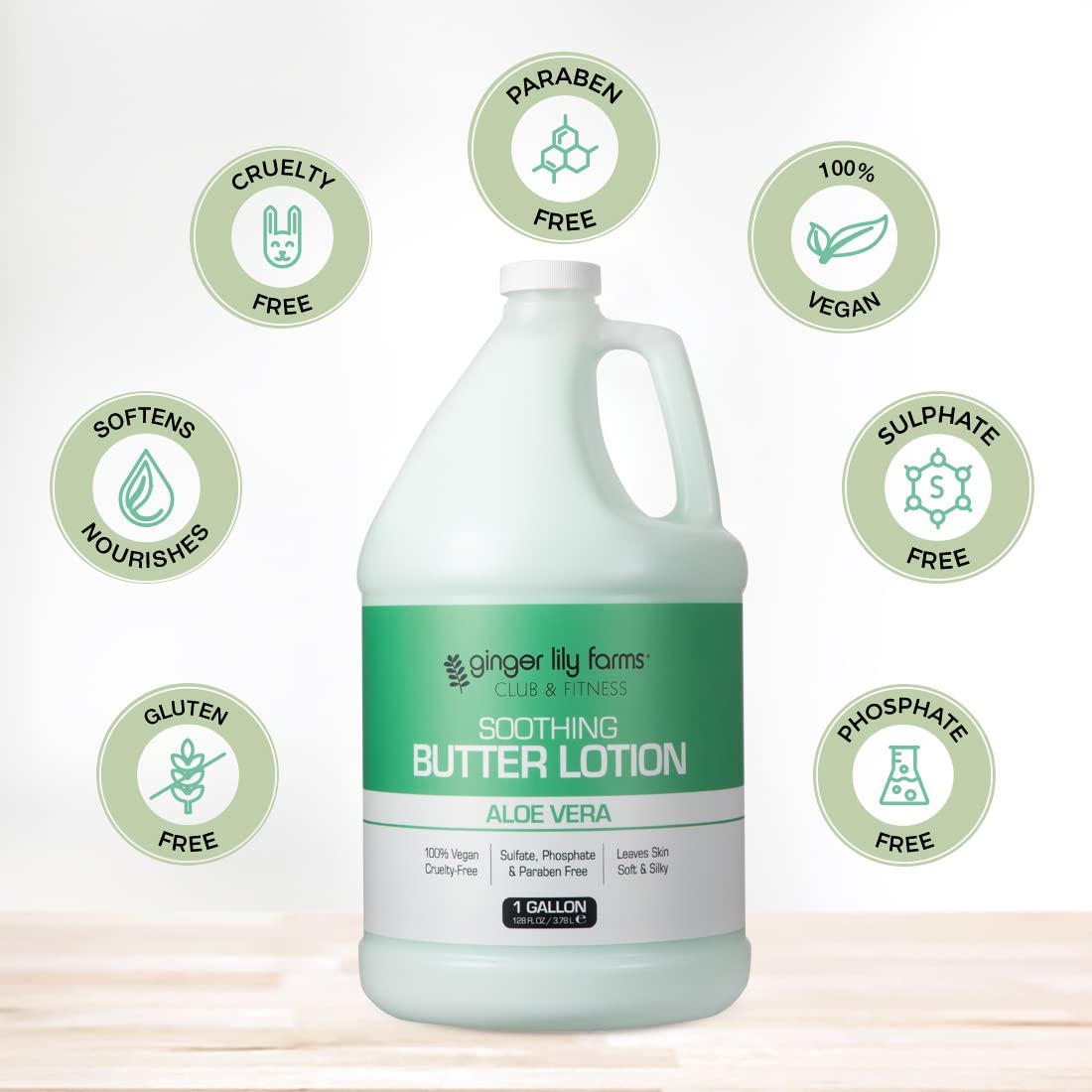 Foto 5 pulgar | Loción Ginger Lily Farms Club & Fitness Suavizante Mantequilla 3,78 L - Venta Internacional.