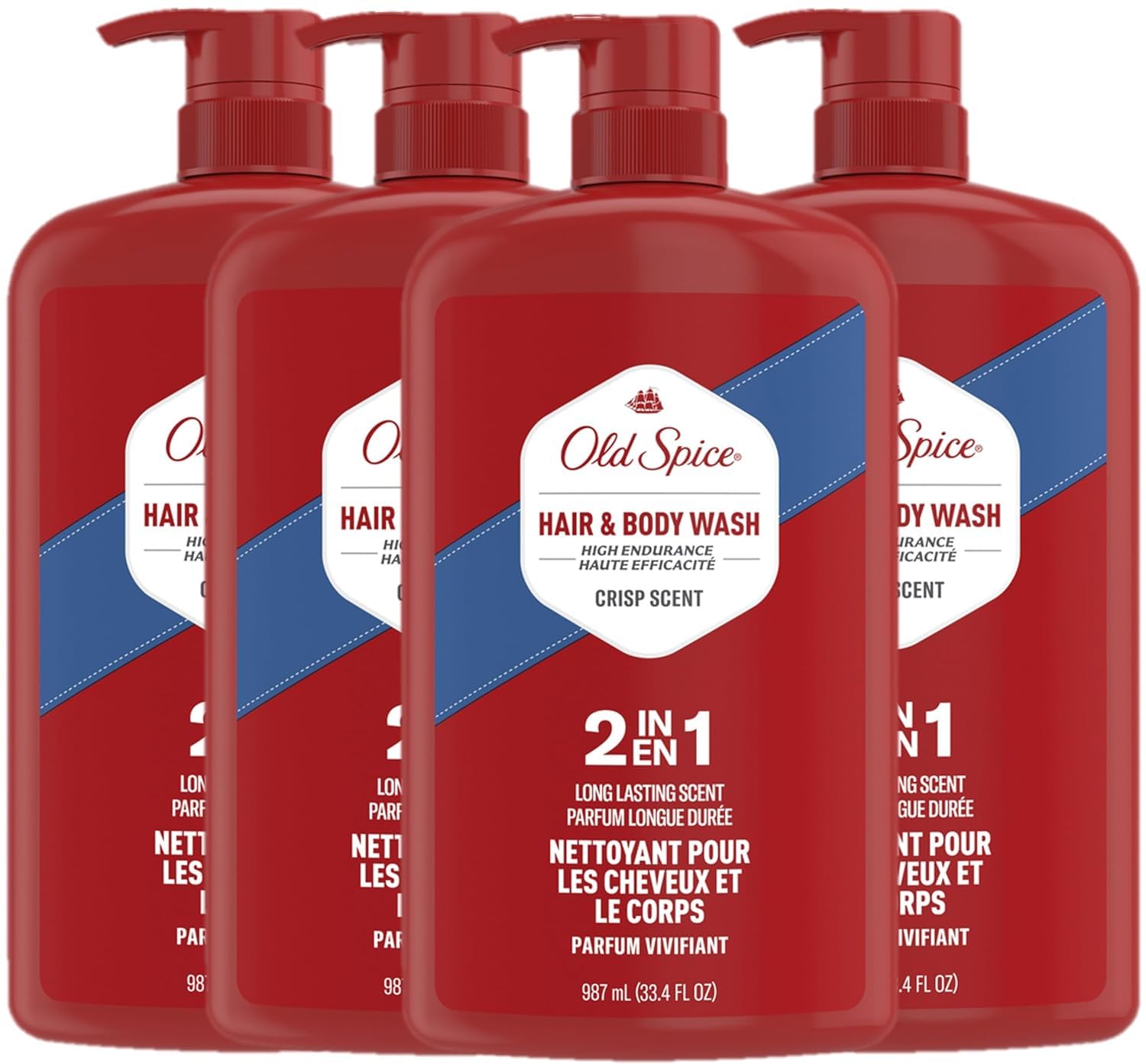 Gel De Ducha Old Spice High Endurance Para Cabello Y Cuerpo, 1 Litro - Venta Internacional.
