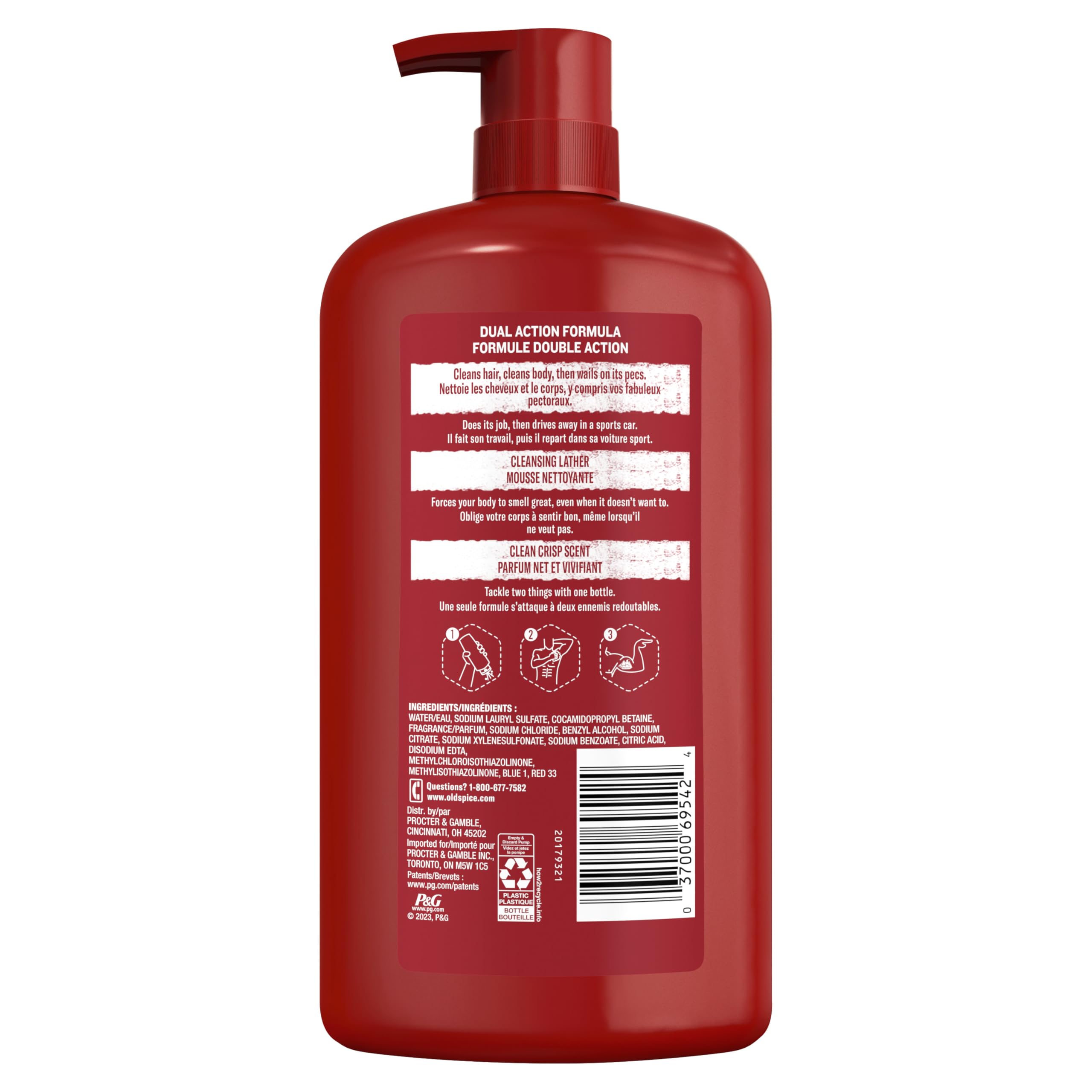 Foto 5 | Gel De Ducha Old Spice High Endurance Para Cabello Y Cuerpo, 1 Litro - Venta Internacional.