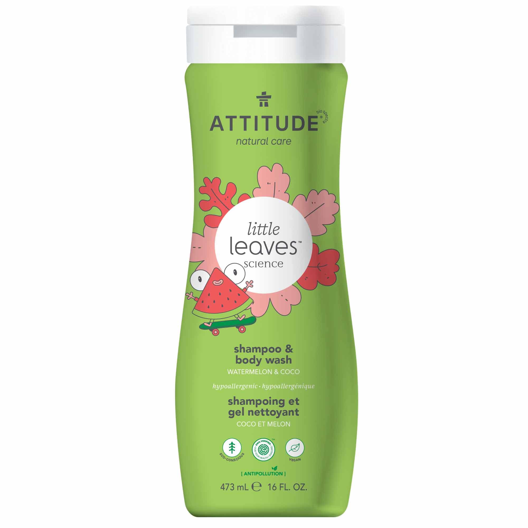 Champú Y Gel De Baño Attitude Para Niños Watermelon 473 Ml - Venta Internacional.