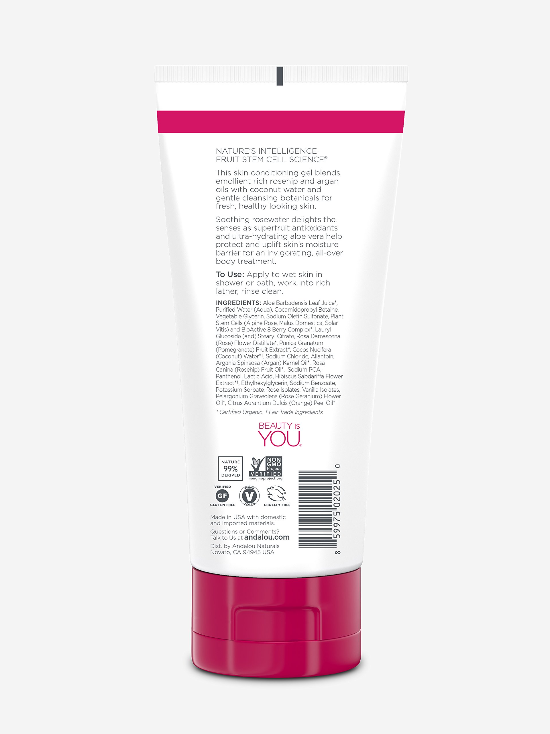 Foto 2 | Gel De Ducha Andalou Naturals 1000 Rosas Calmante 250 Ml - Venta Internacional.