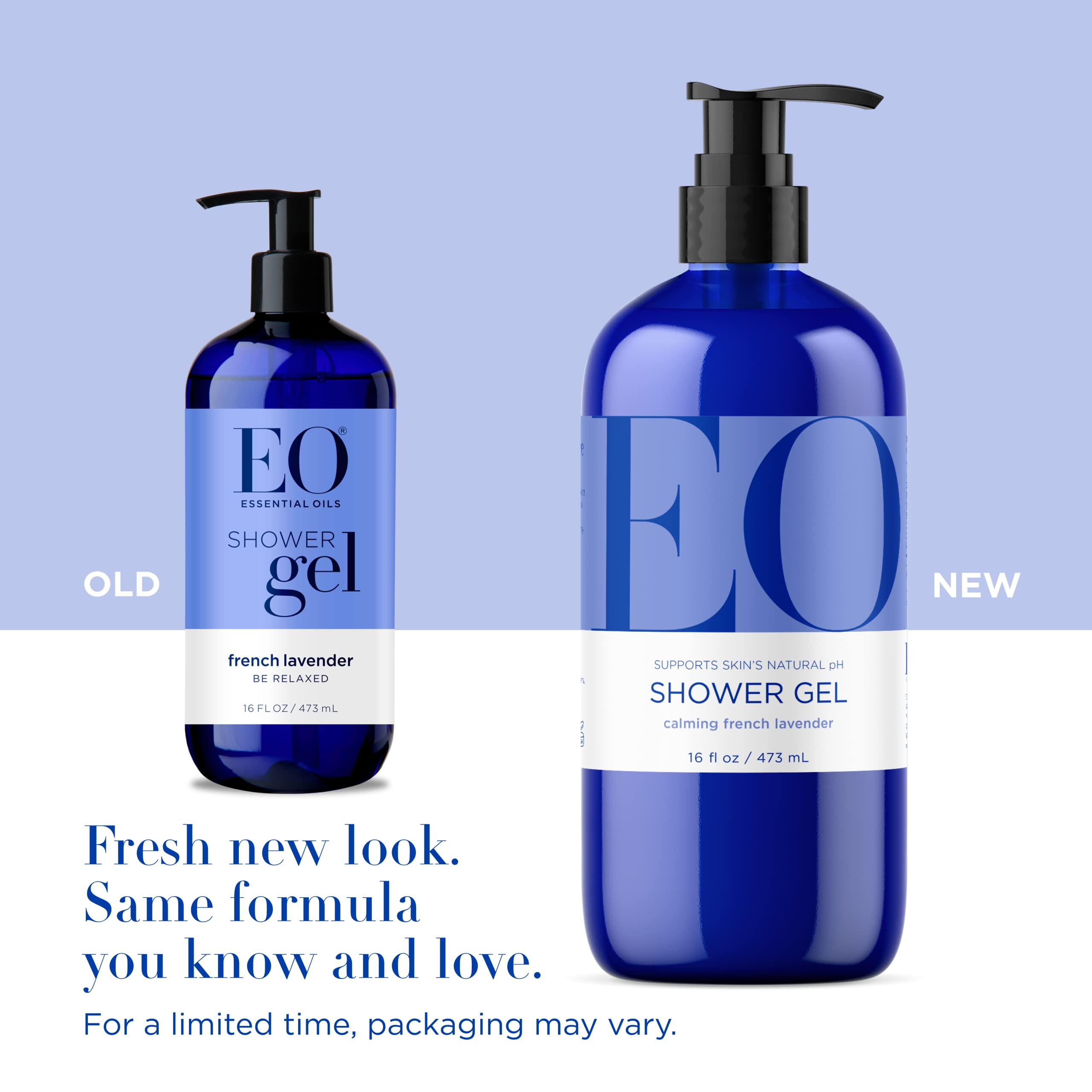 Foto 2 | Gel De Ducha Y Gel De Baño Eo Lavender 480 Ml (paquete De 2) Orgánico - Venta Internacional.