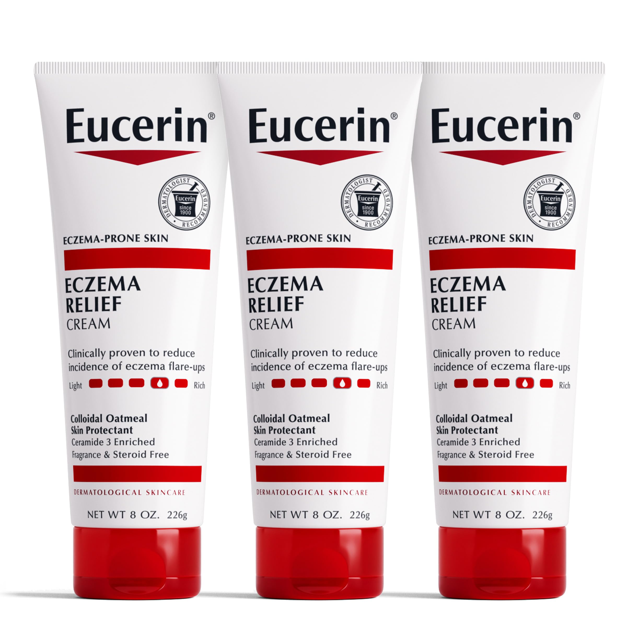 Foto 2 pulgar | Loción Corporal Cream Eucerin Eczema Relief Para Todo El Cuerpo, 240 Ml (paquete De 3) - Venta Internacional.
