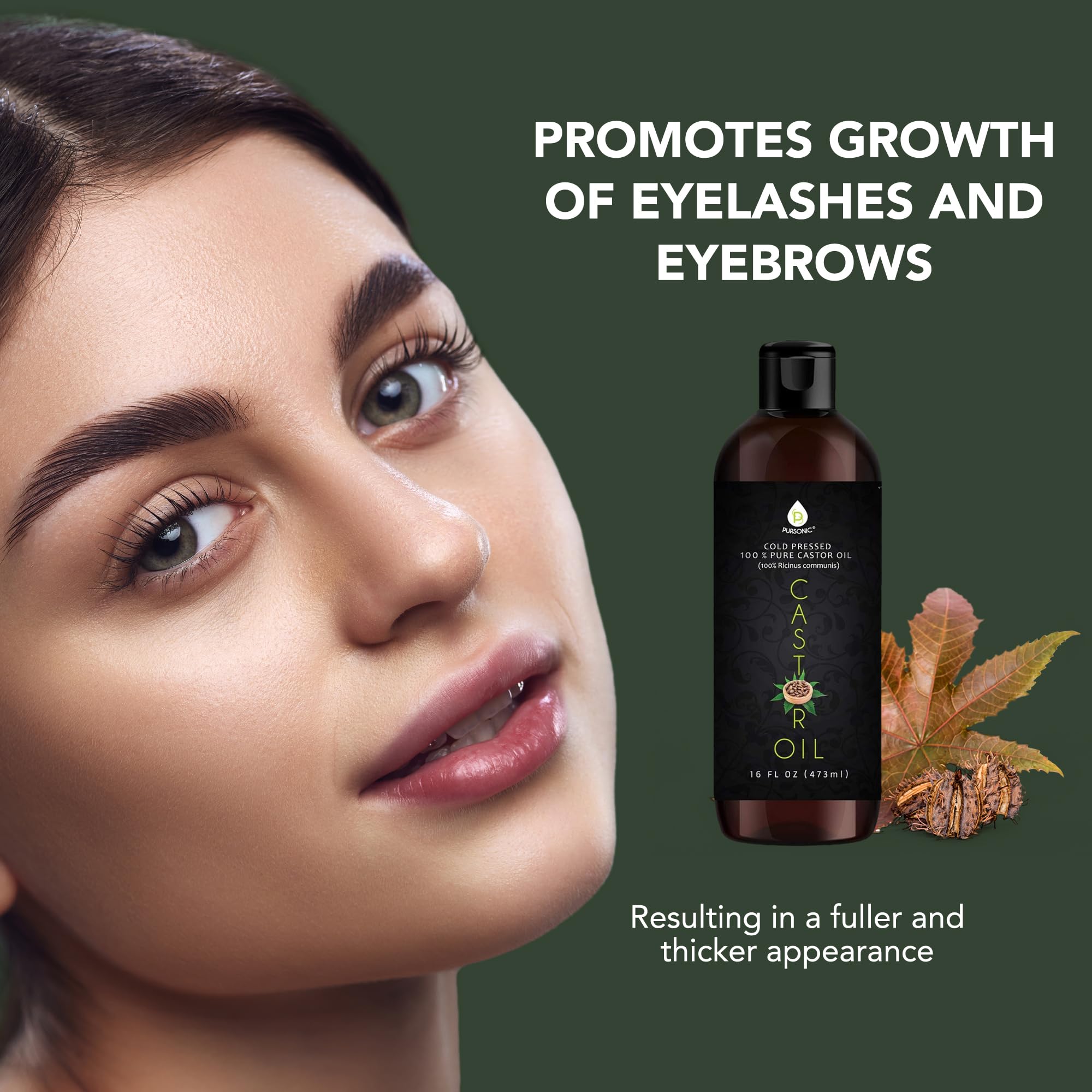 Foto 5 | Aceite De Ricino Pursonic Prensado En Frío, 100% Puro, 473 Ml, Para Piel Y Cabello - Venta Internacional.