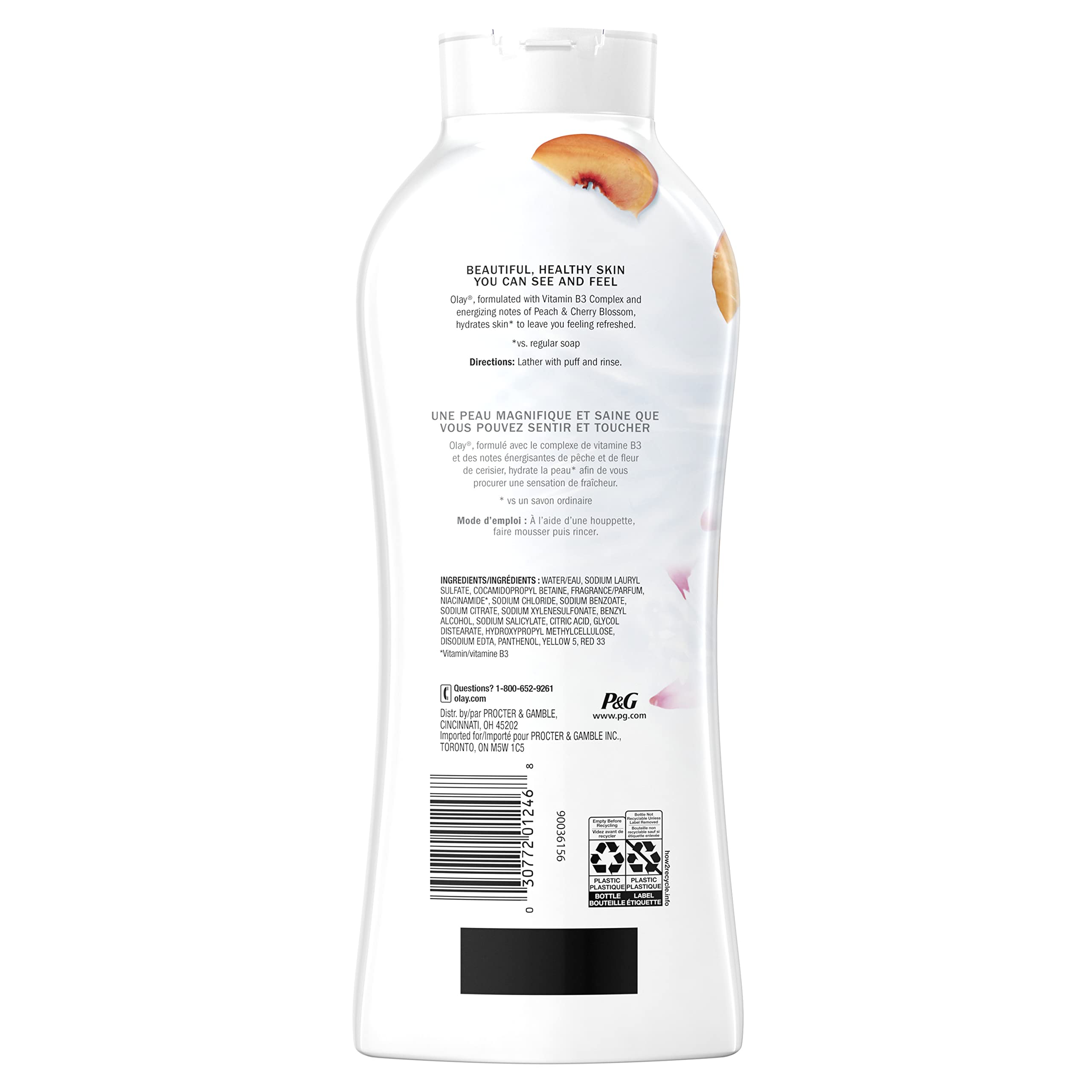 Foto 3 pulgar | Gel De Baño Olay Fresh Outlast Peach Cherry Blossom 650 Ml X4 - Venta Internacional.