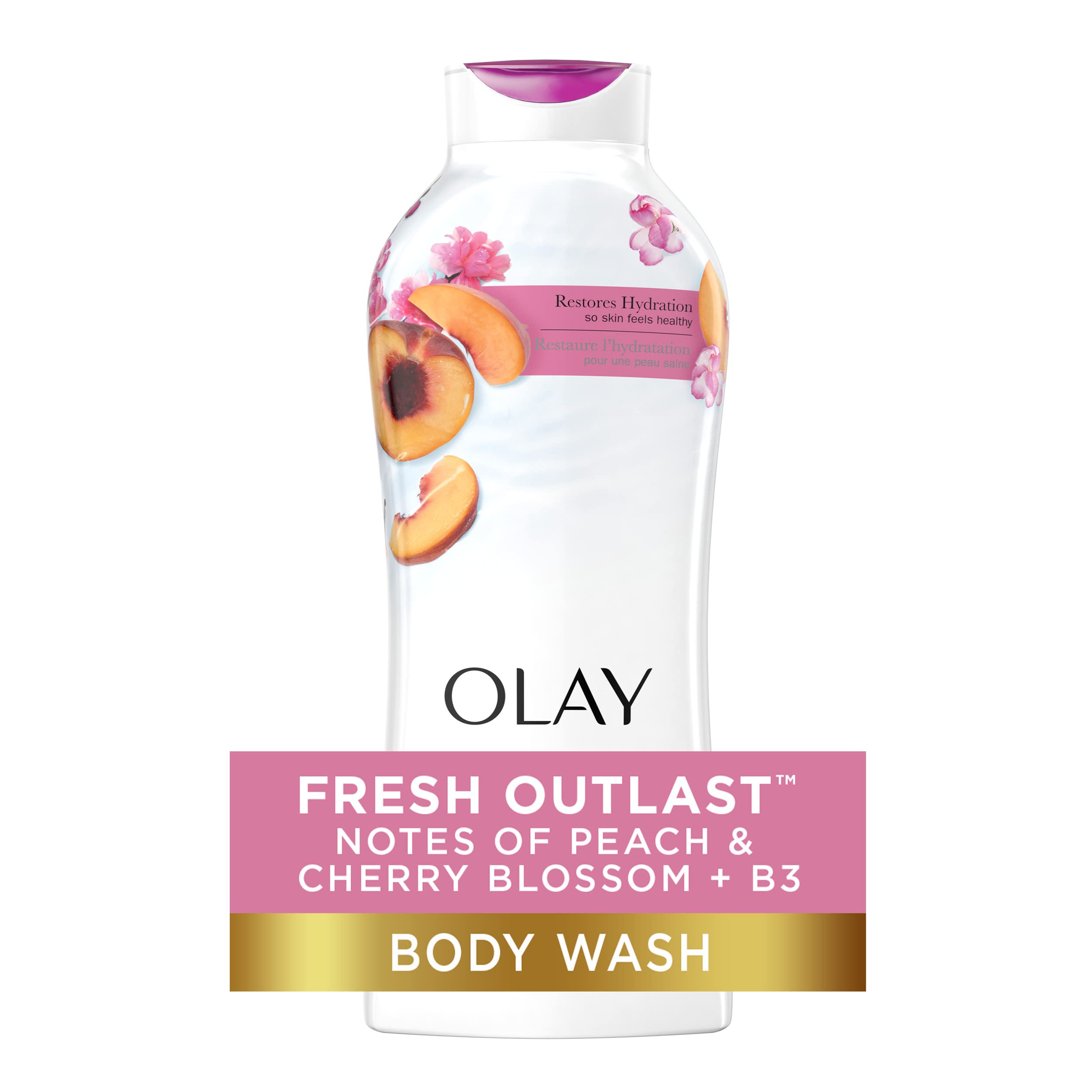 Foto 6 pulgar | Gel De Baño Olay Fresh Outlast Peach Cherry Blossom 650 Ml X4 - Venta Internacional.