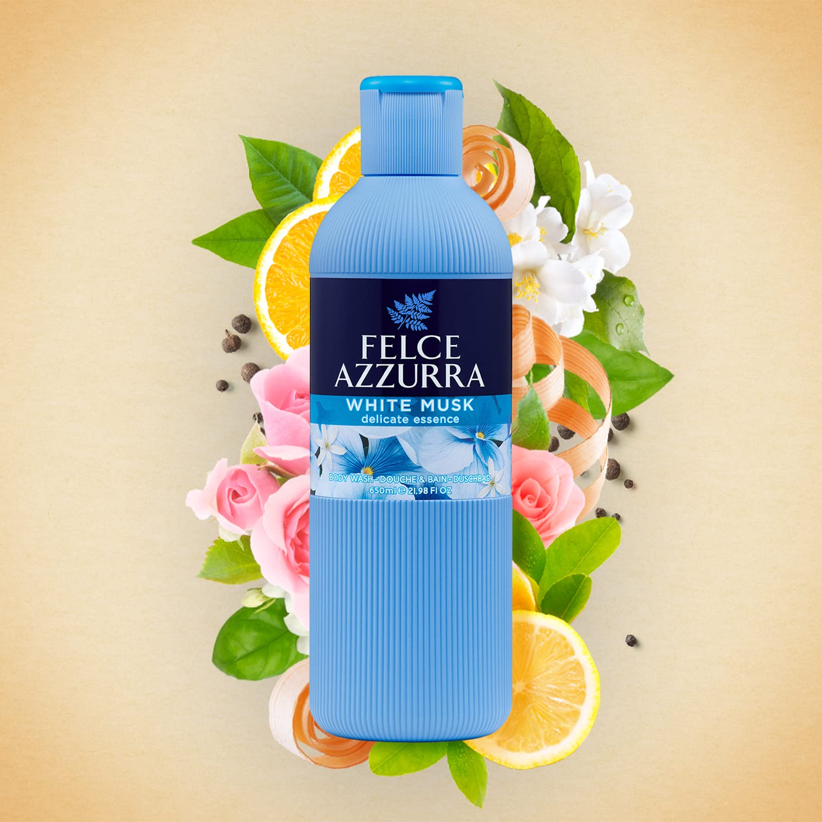 Foto 5 pulgar | Gel De Baño Felce Azzurra White Musk Delicate Essence 650 Ml - Venta Internacional.