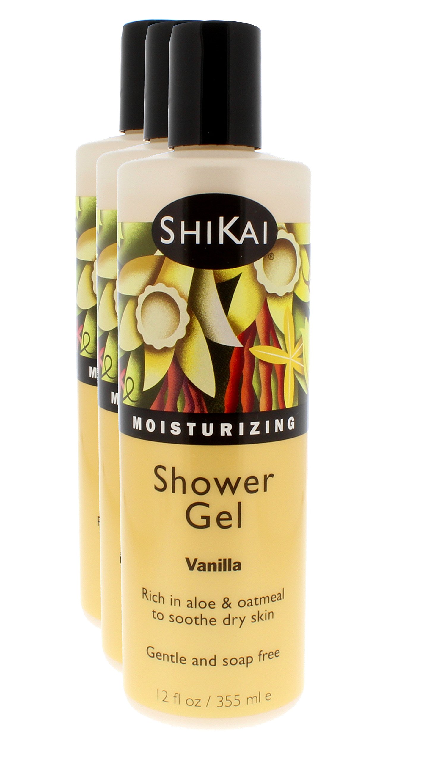 Gel De Ducha Shikai Daily Hidratante Vainilla, 360 Ml, Paquete De 3 - Venta Internacional.