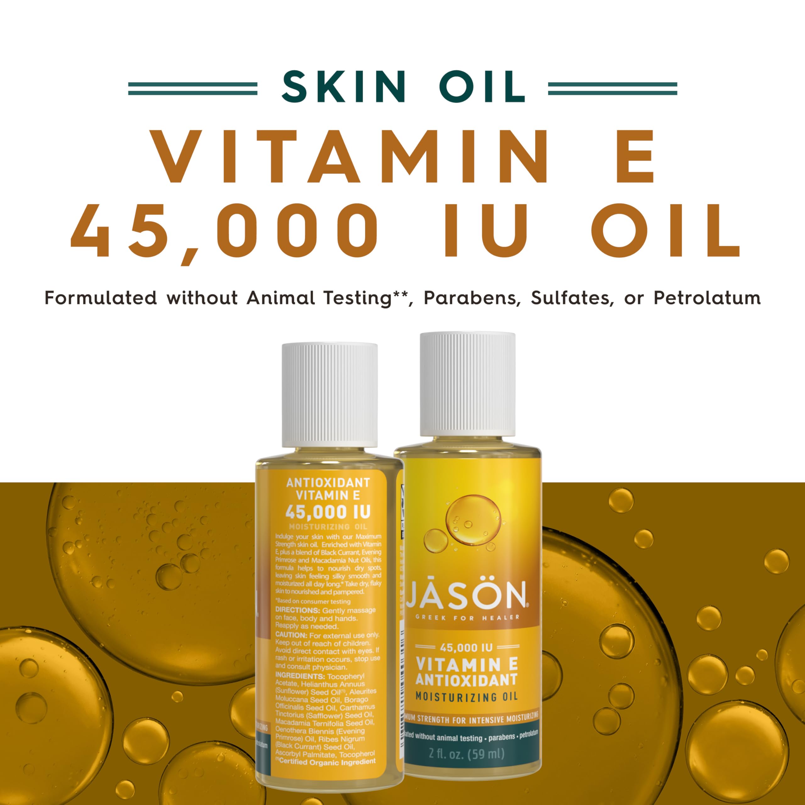 Foto 3 pulgar | Aceite Hidratante Jason Con Vitamina E De 45.000 Ui, 60 Ml Como Máximo - Venta Internacional.