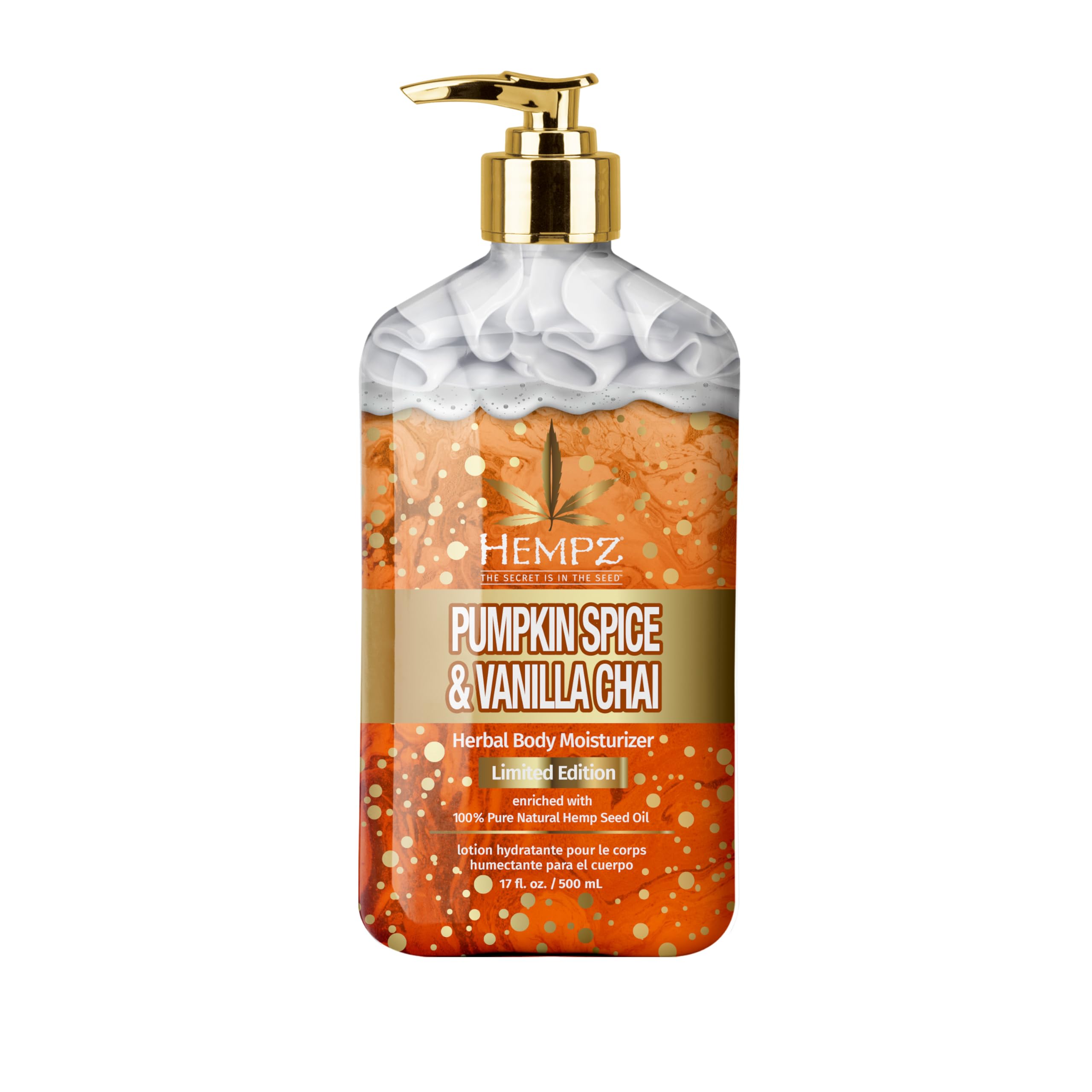 Loción Corporal Hempz Limited Edition Pumpkin Spice & Vanilla Chai 500 Ml - Venta Internacional.