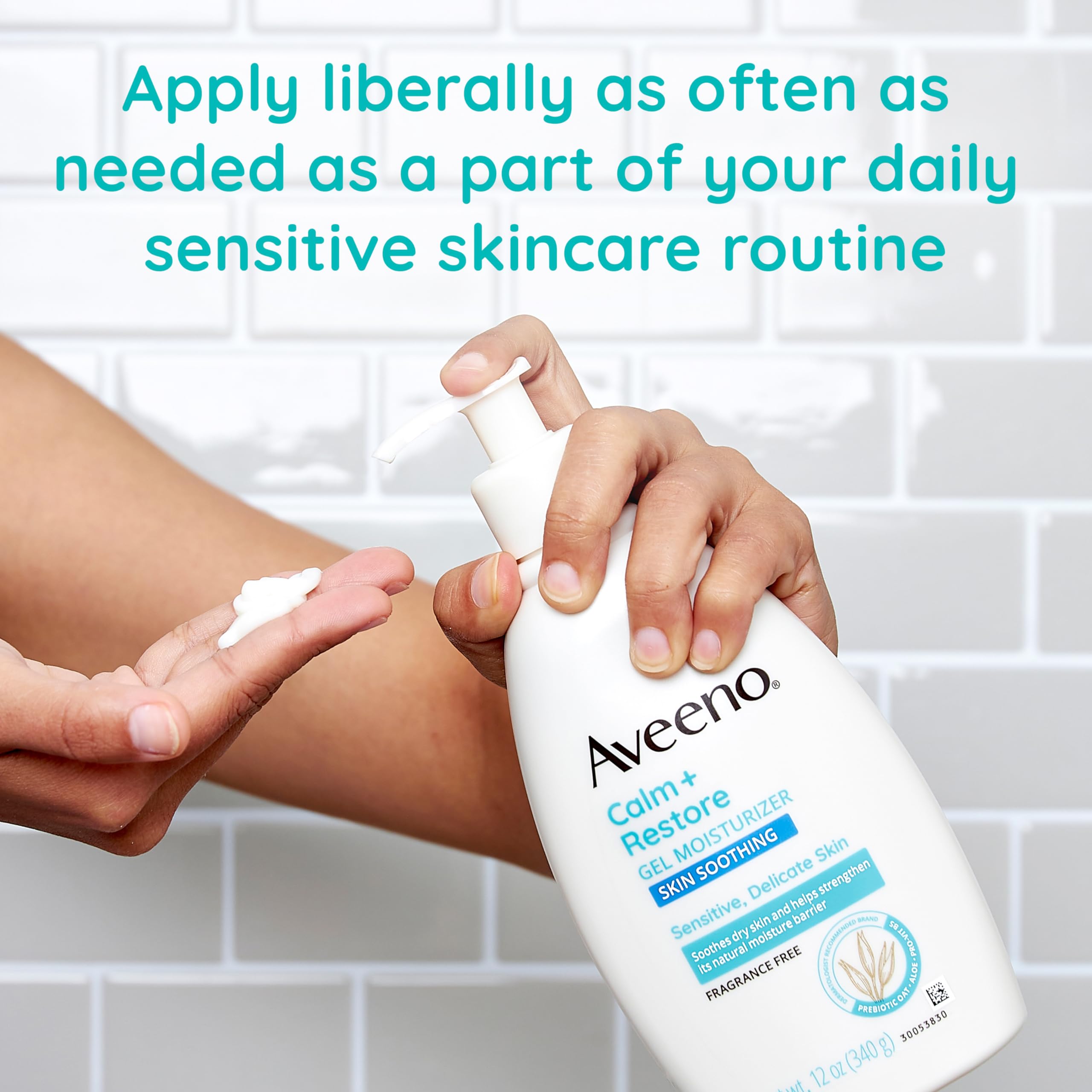 Foto 5 pulgar | Hidratante Corporal Aveeno Calm + Restore Gel 350 Ml Sensitive - Venta Internacional.