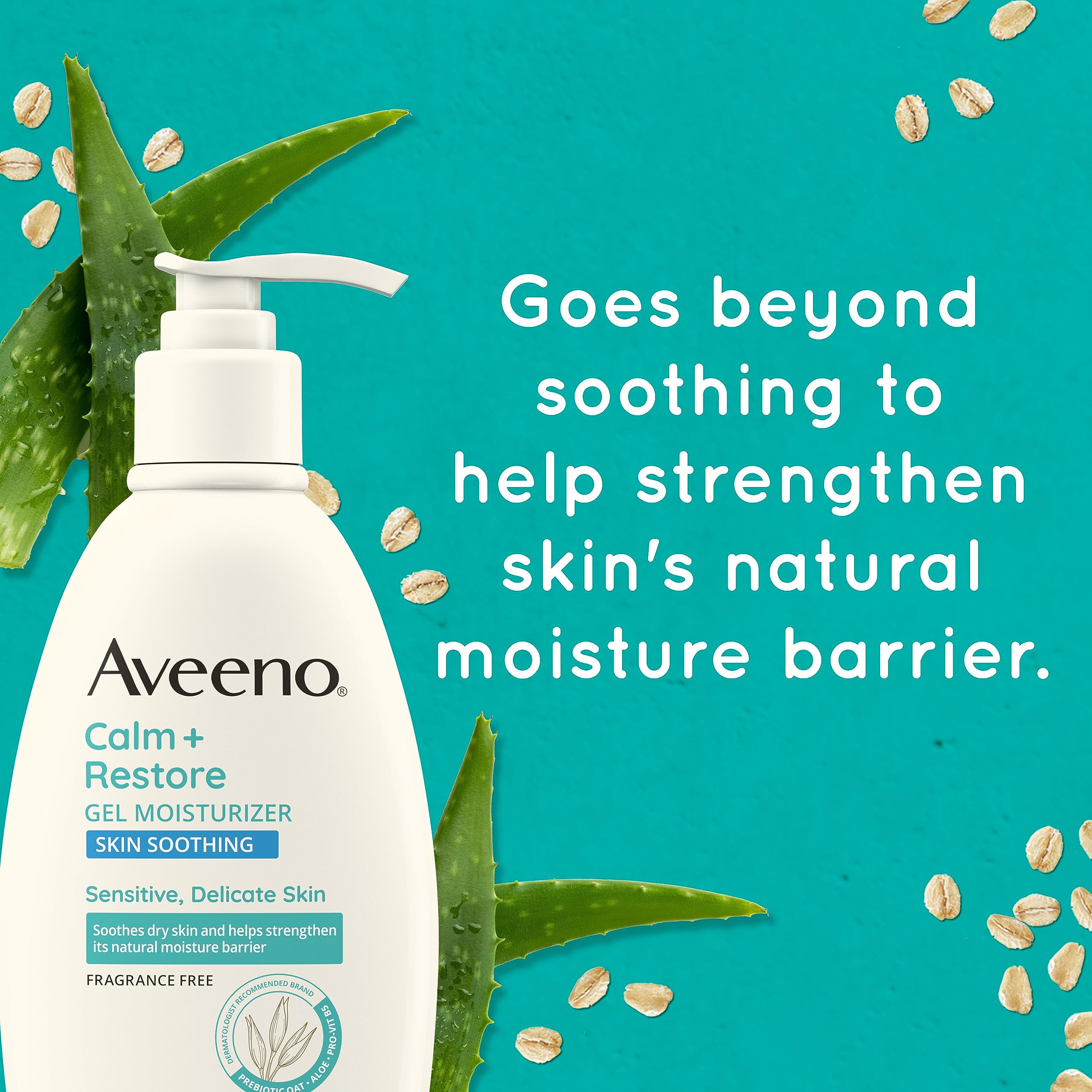 Foto 6 pulgar | Hidratante Corporal Aveeno Calm + Restore Gel 350 Ml Sensitive - Venta Internacional.