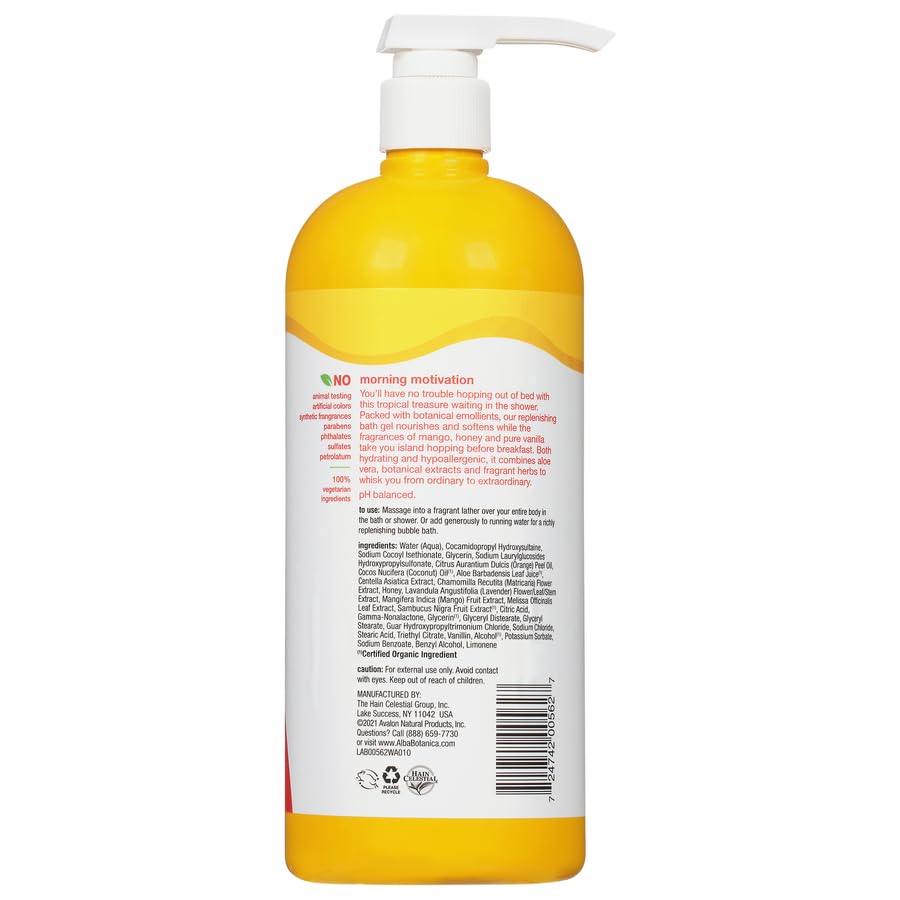 Foto 3 pulgar | Gel De Baño Alba Botanica, Muy Emoliente, Miel Y Mango, 960 Ml - Venta Internacional.