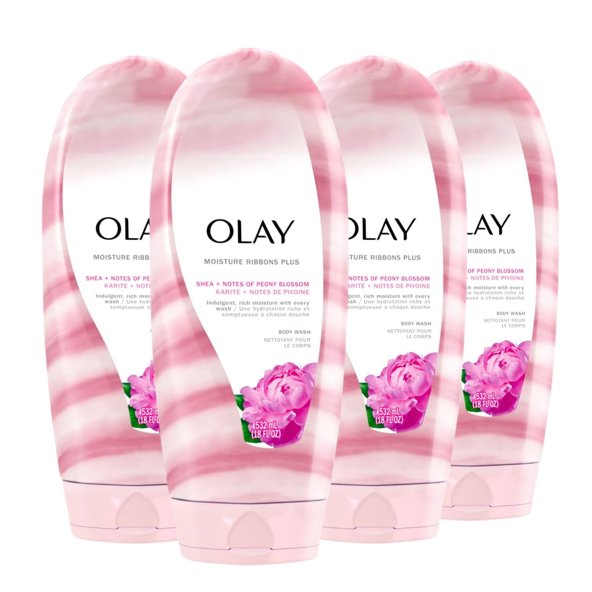 Gel De Baño Olay Moisture Ribbons Plus Shea 532 Ml (paquete De 4) - Venta Internacional.