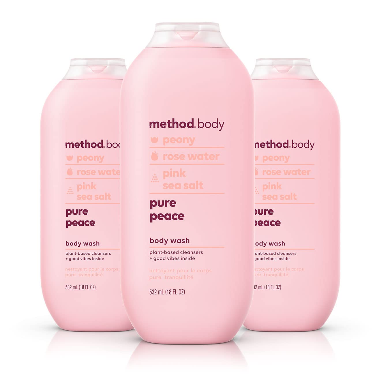 Body Wash Method Pure Peace, 532 Ml (paquete De 3), Desintoxicante - Venta Internacional.