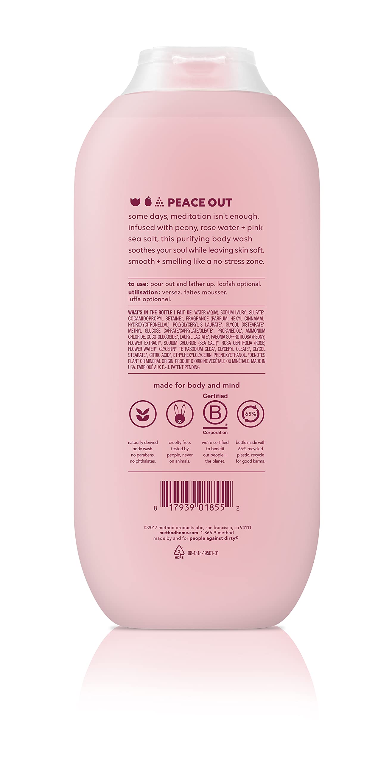 Foto 3 pulgar | Body Wash Method Pure Peace, 532 Ml (paquete De 3), Desintoxicante - Venta Internacional.