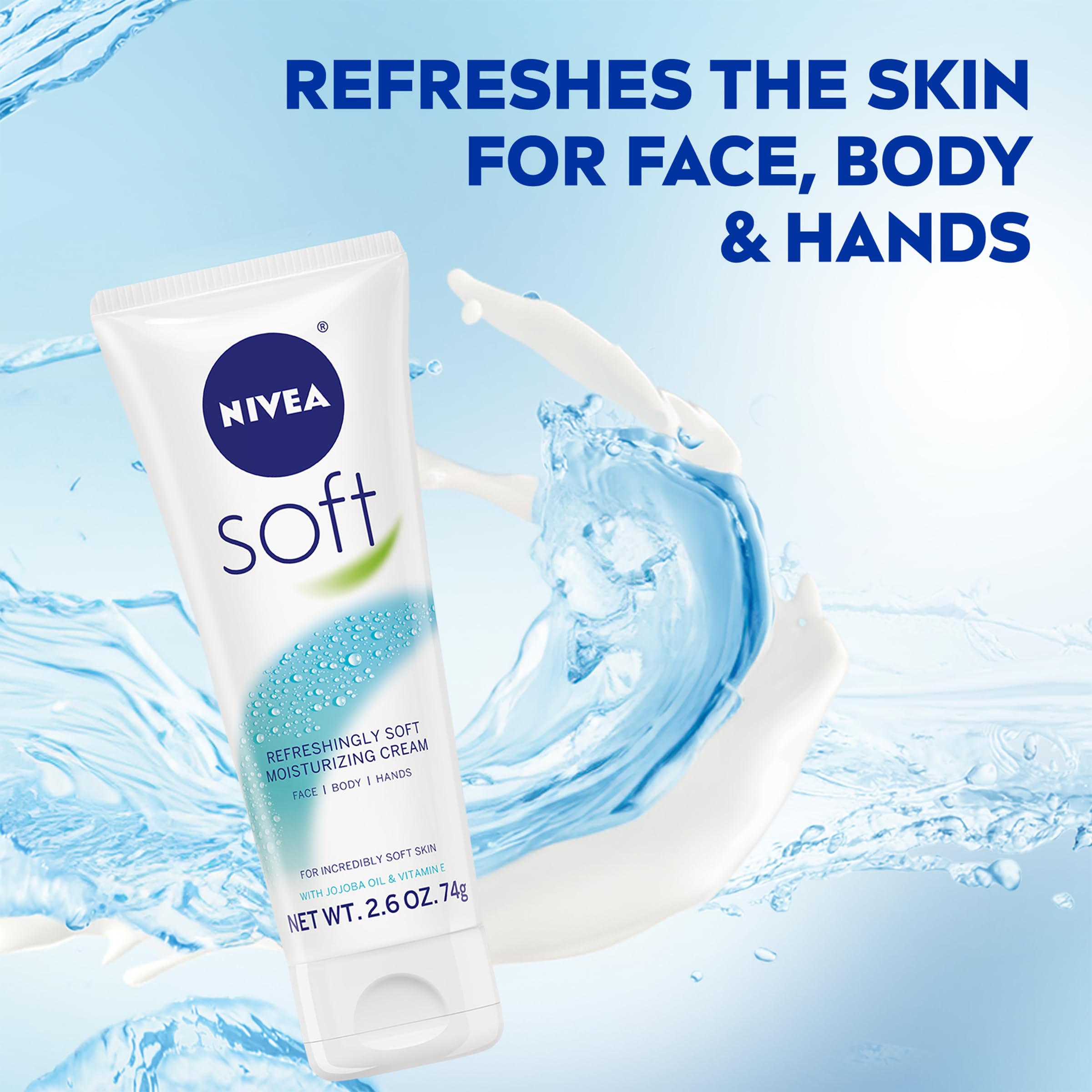 Foto 4 | Crema Hidratante Nivea Soft 75 Ml Para Cuerpo, Rostro Y Manos - Venta Internacional.