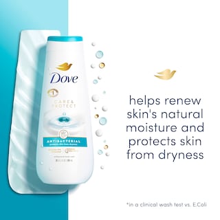 Foto 2 | Gel De Baño Dove Care & Protect Antibacteriano, 4 X 500 Ml - Venta Internacional.