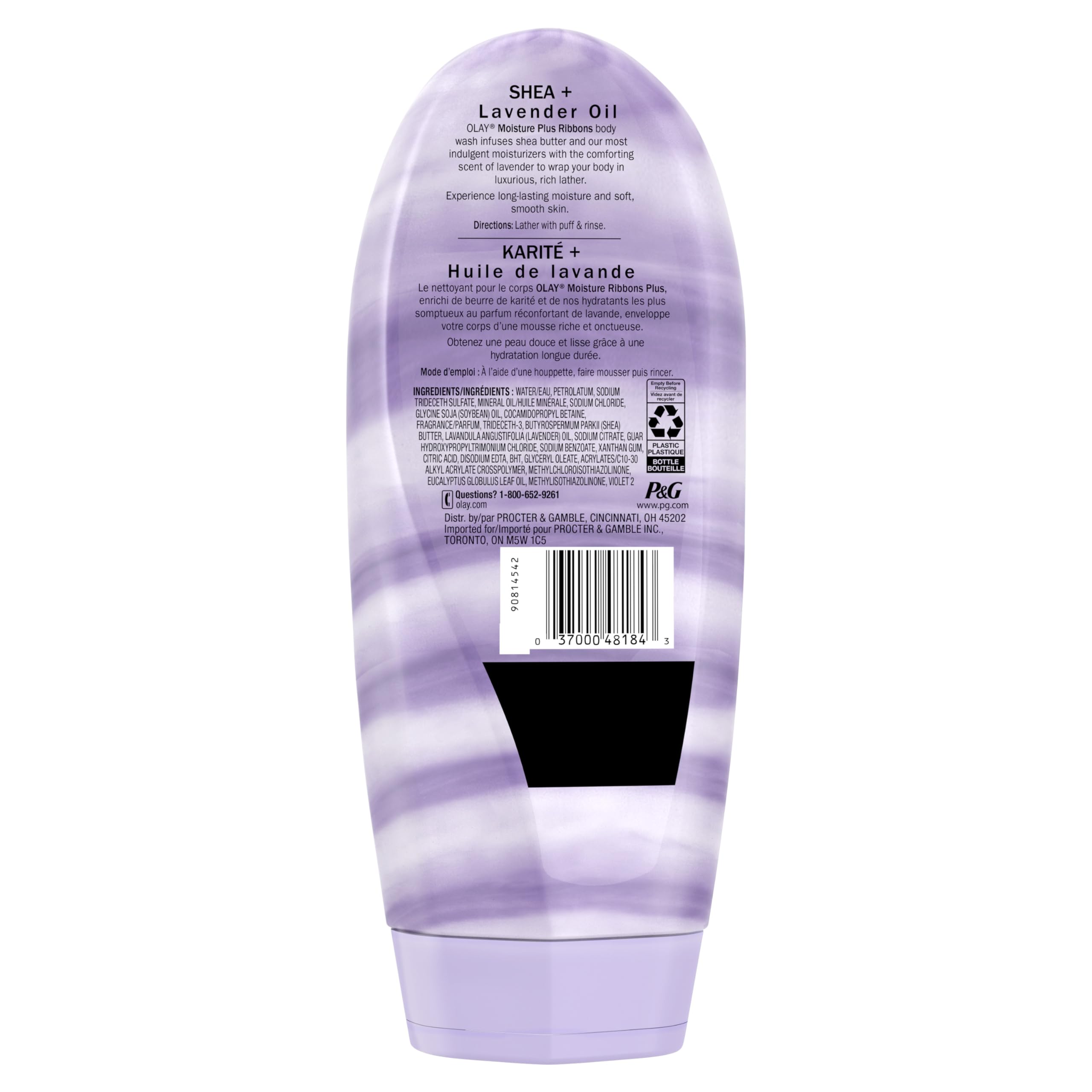 Foto 5 pulgar | Gel De Baño Olay Moisture Ribbons Plus Con Aceite De Karité Y Lavanda 530 Ml - Venta Internacional.