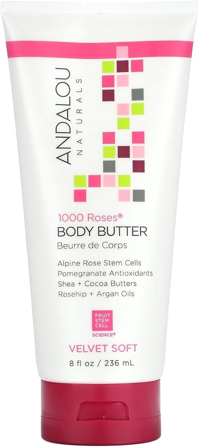 Manteca Corporal Andalou Naturals 1000 Roses Velvet Soft 240 Ml - Venta Internacional.