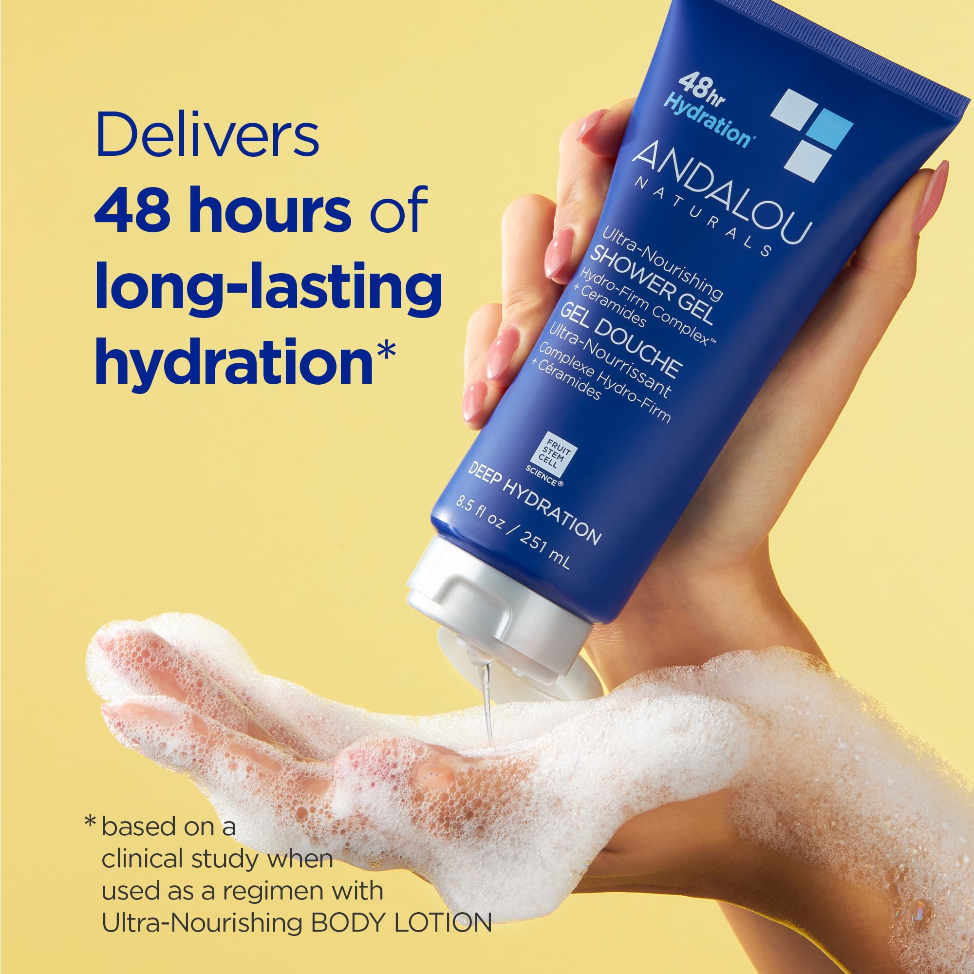 Foto 6 pulgar | Gel De Baño Andalou Naturals Deep Hydration 250 Ml Para Piel Seca - Venta Internacional.
