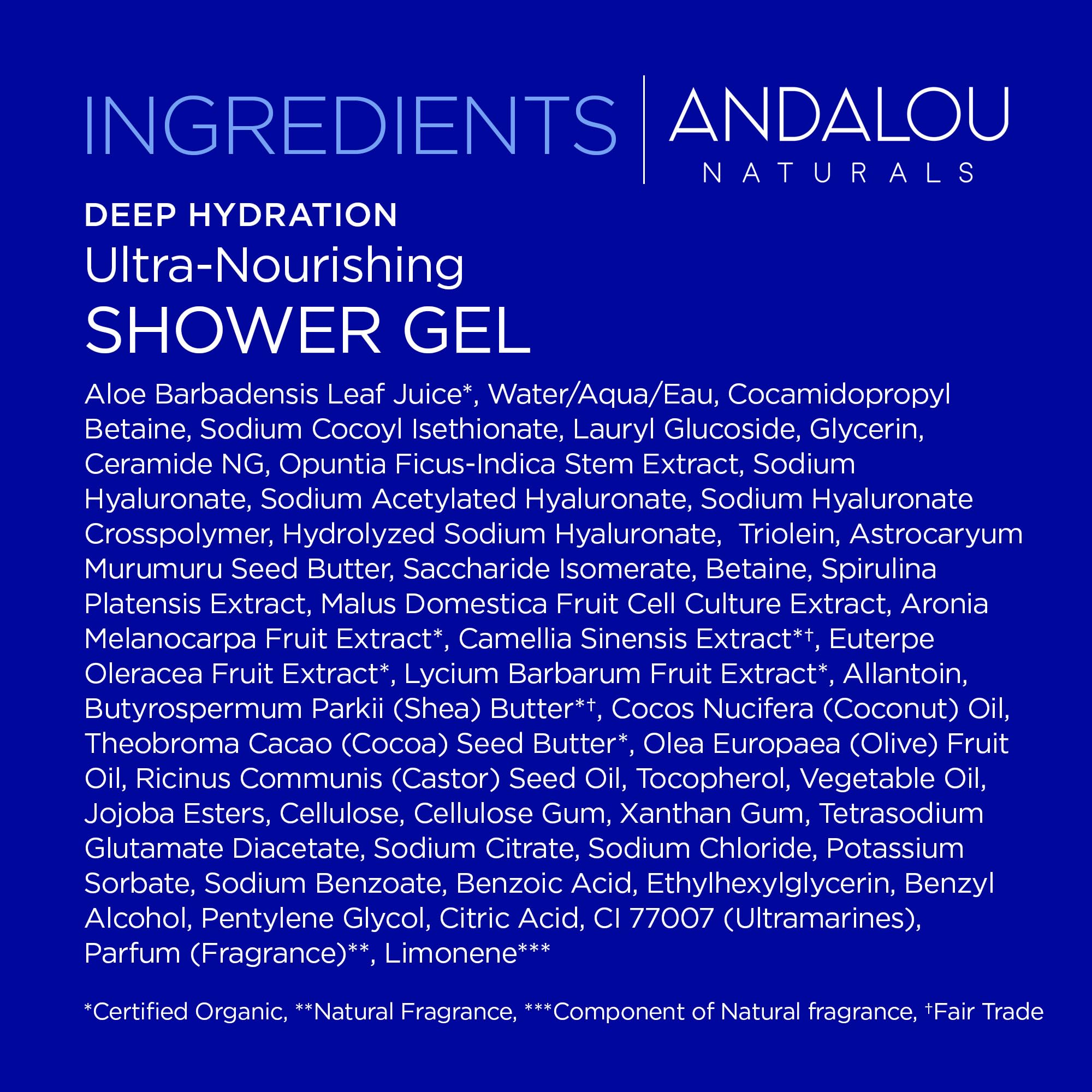 Foto 8 pulgar | Gel De Baño Andalou Naturals Deep Hydration 250 Ml Para Piel Seca - Venta Internacional.