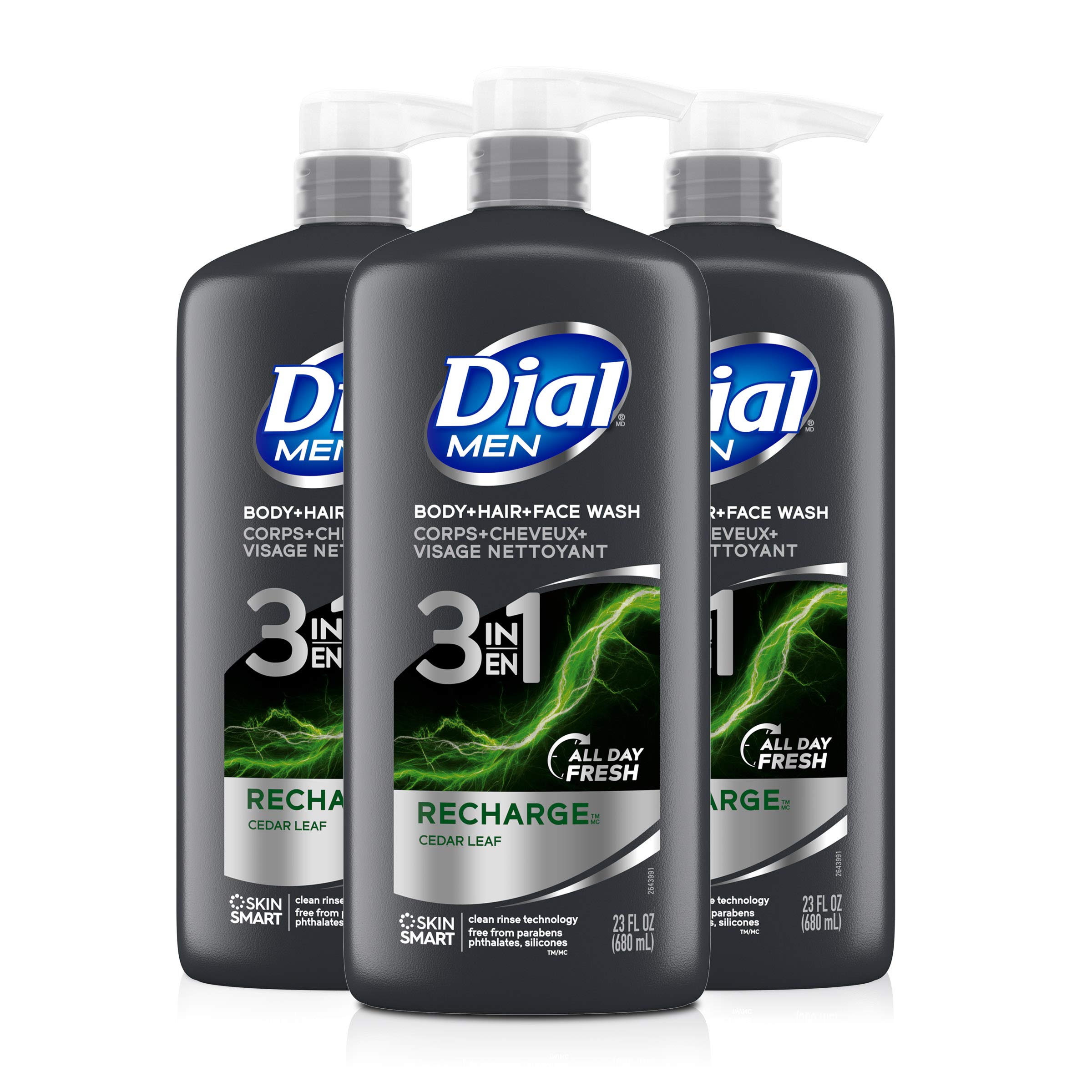 Gel De Lavado Para Cuerpo, Cabello Y Rostro Men Recharge 2 L (3 X 750 Ml) - Venta Internacional.