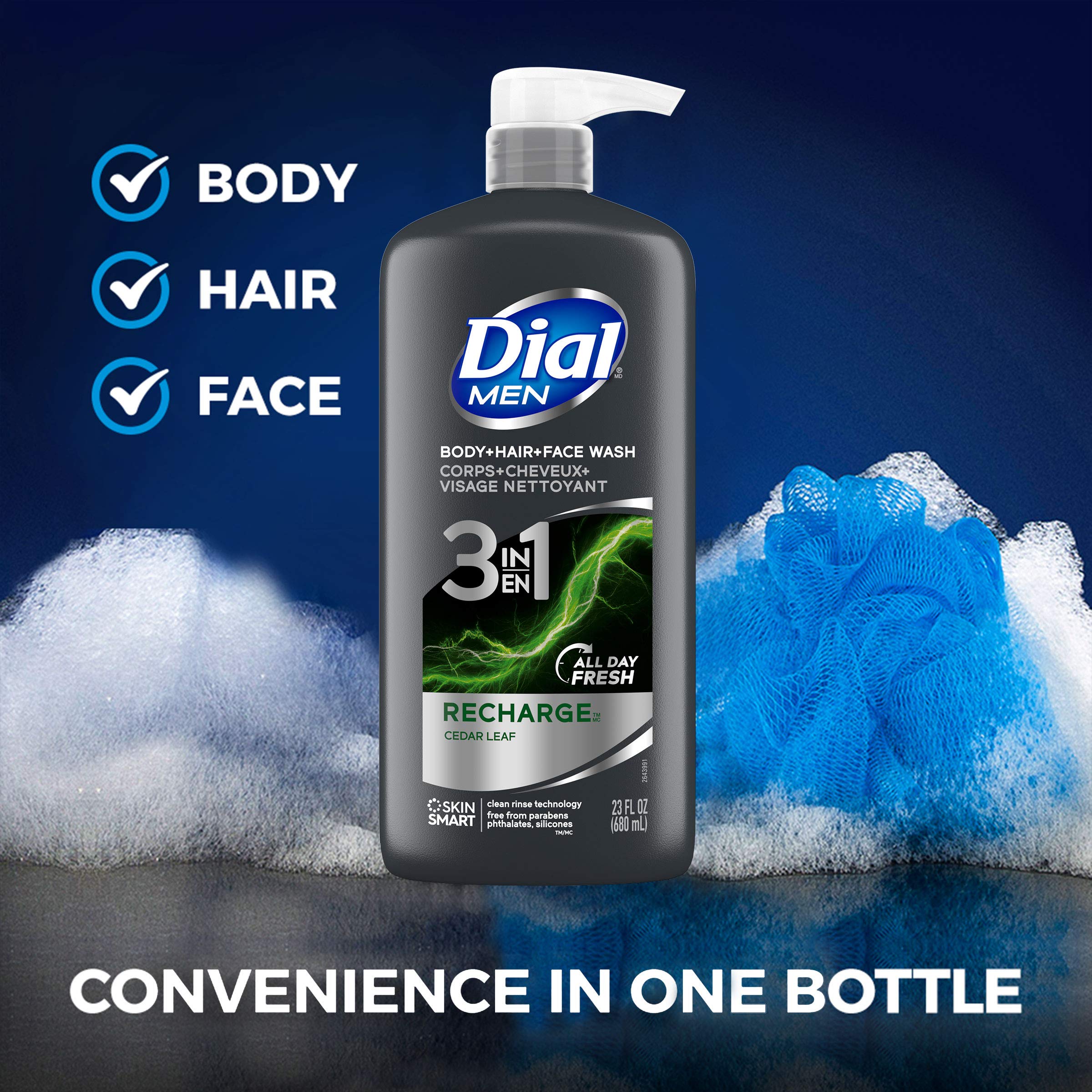 Foto 4 pulgar | Gel De Lavado Para Cuerpo, Cabello Y Rostro Men Recharge 2 L (3 X 750 Ml) - Venta Internacional.