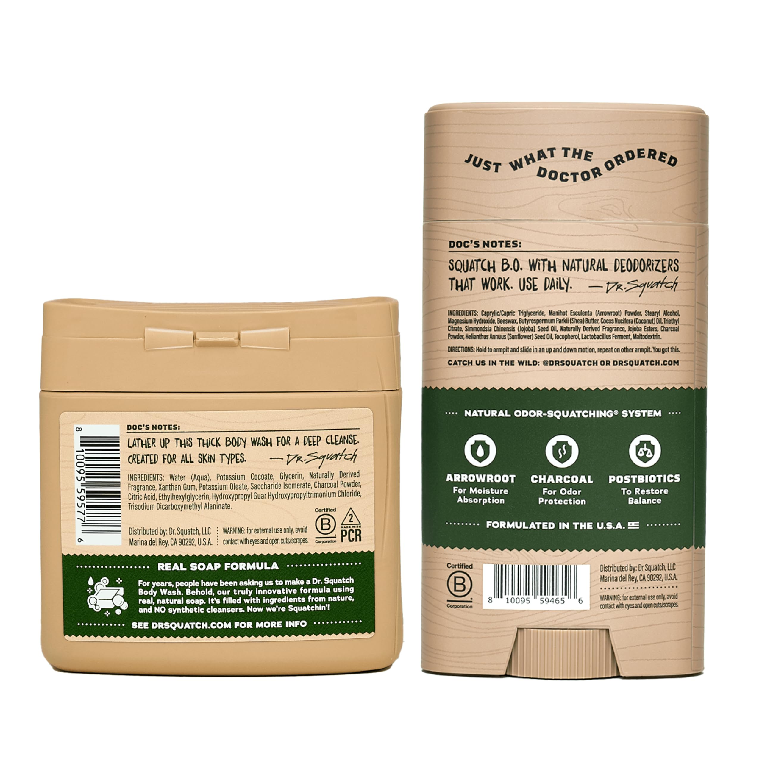 Foto 2 | Set de Regalo de Gel de Baño y Desodorante Dr. Squatch Pine Tar para Hombre - Venta Internacional
