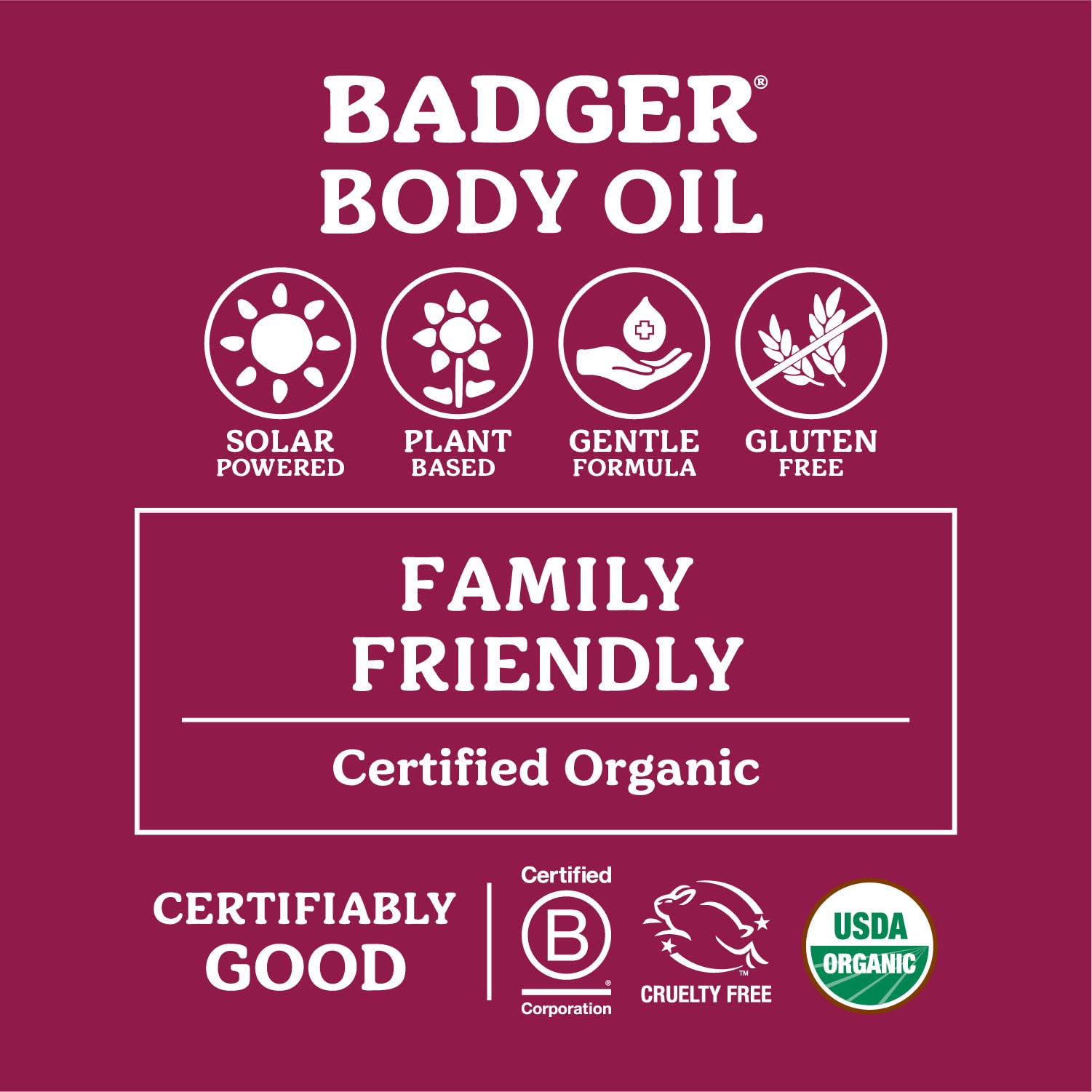 Foto 5 pulgar | Aceite Corporal Badger Damascus Rose Certificado Como Orgánico, 120 Ml - Venta Internacional.
