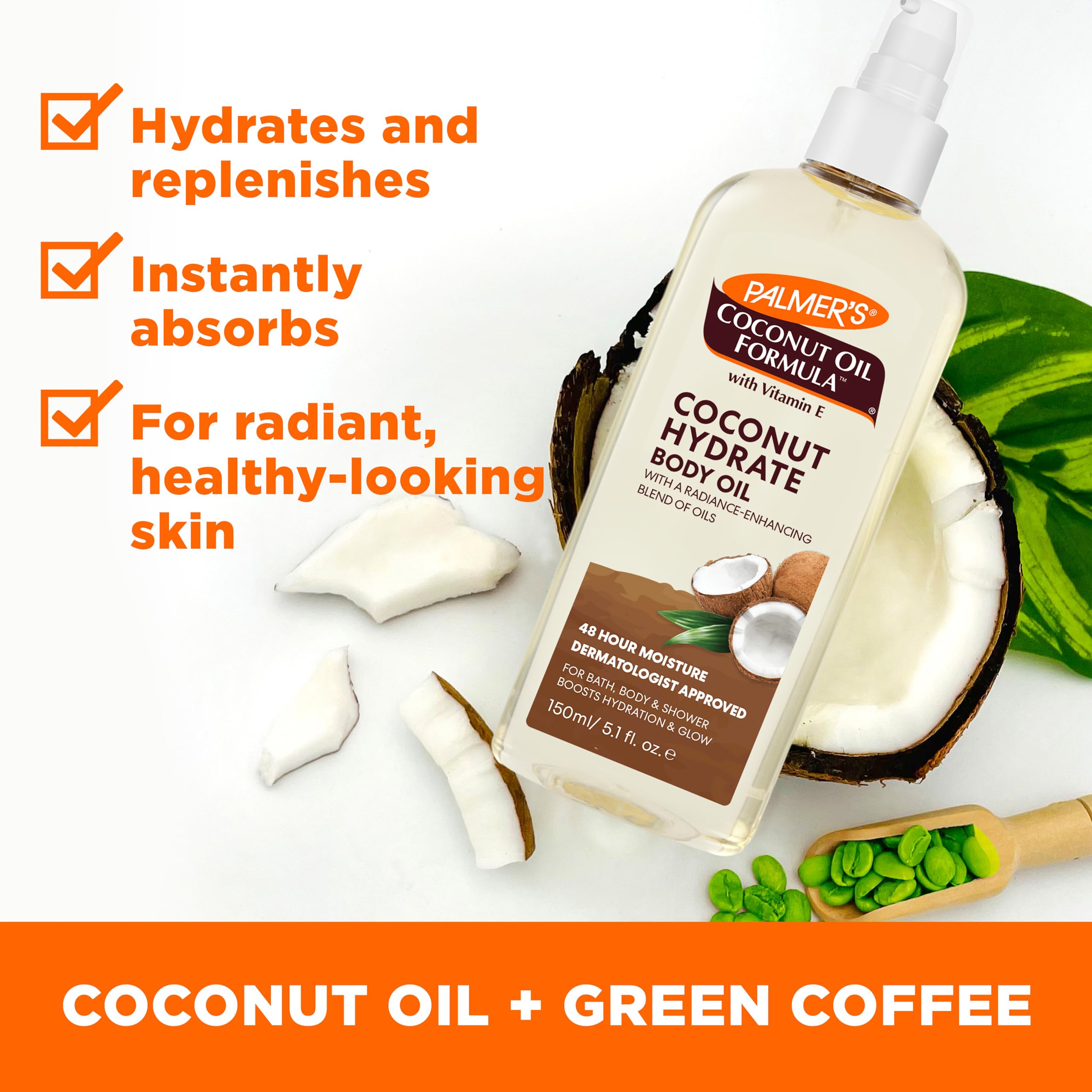 Foto 2 | Aceite Corporal Palmer's Coco con Café Verde 150 ml para Piel Seca - Venta Internacional