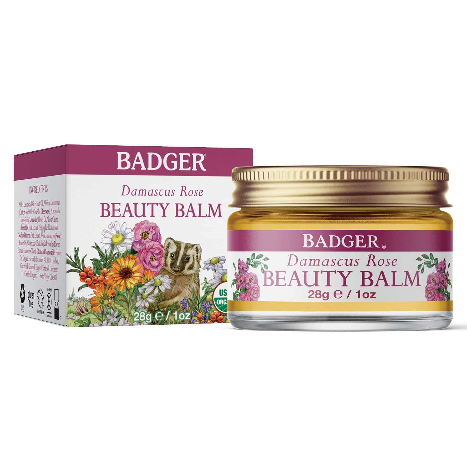 Foto 4 pulgar | Bálsamo Hidratante Facial Badger Rose Beauty Balm 28 g - Venta Internacional
