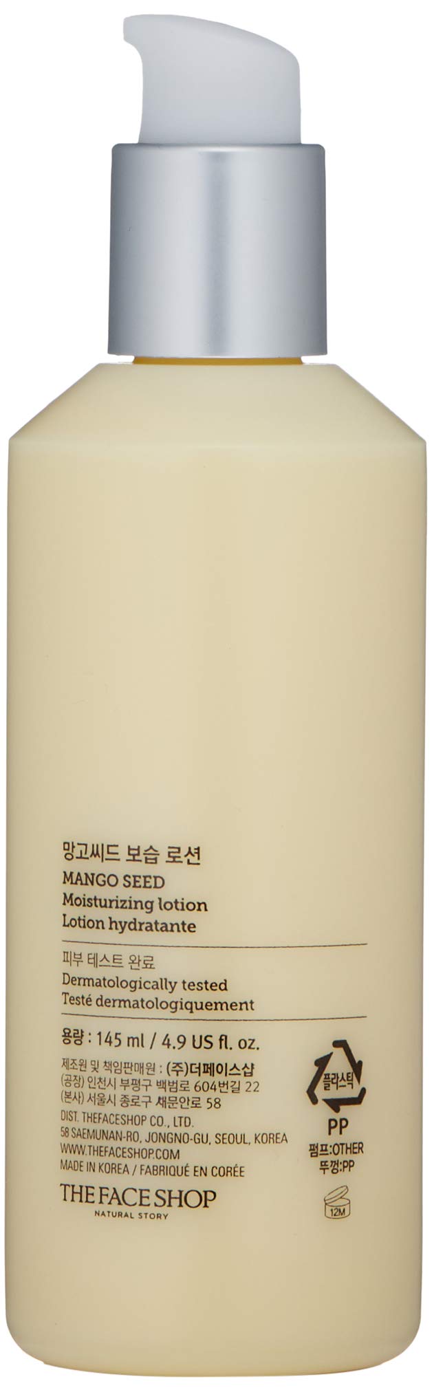 Foto 3 pulgar | Loción Hidratante The Face Shop Mango Seed 145 Ml - Venta Internacional.