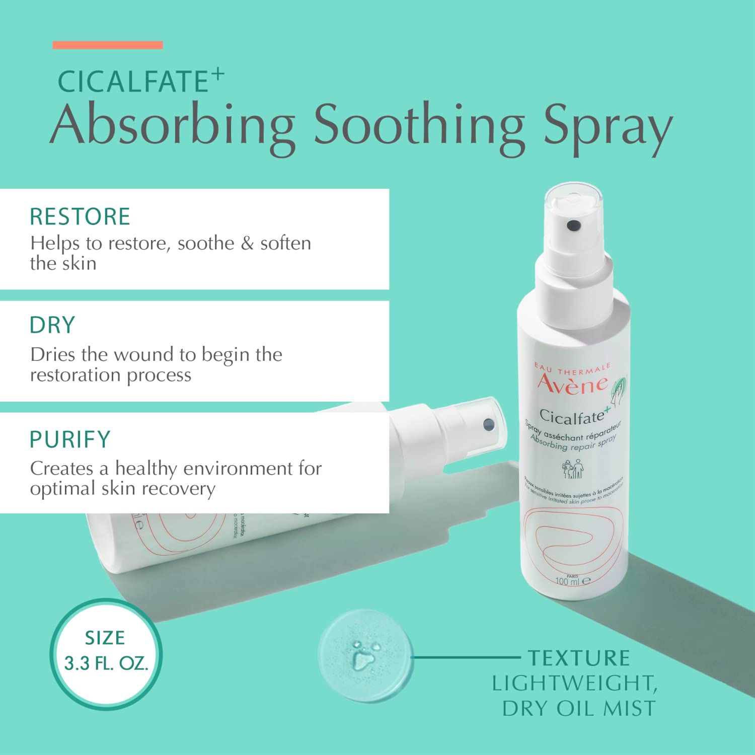 Foto 3 pulgar | Eau Thermale Avène Cicalfate+ En Aerosol, Absorbente Y Calmante, 100 Ml - Venta Internacional.