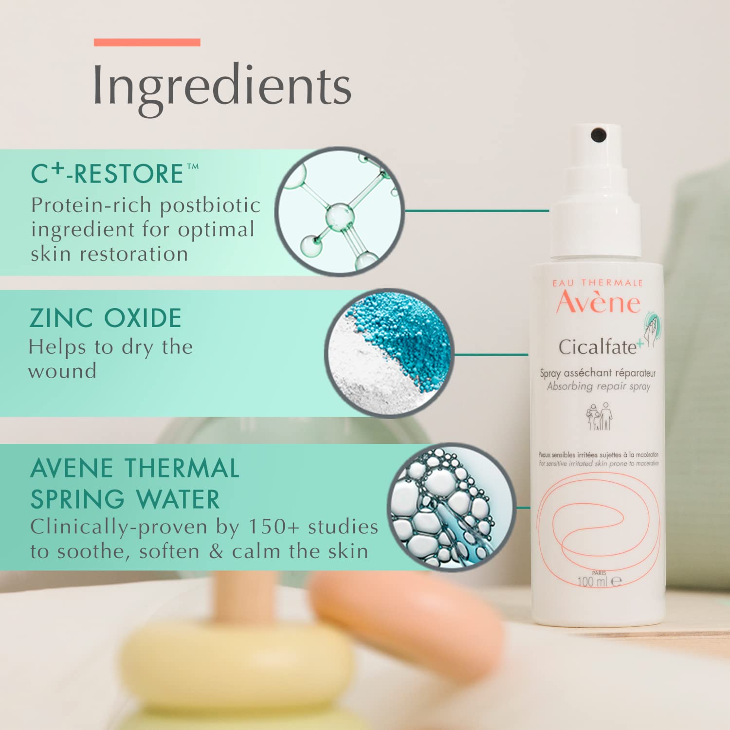 Foto 5 pulgar | Eau Thermale Avène Cicalfate+ En Aerosol, Absorbente Y Calmante, 100 Ml - Venta Internacional.