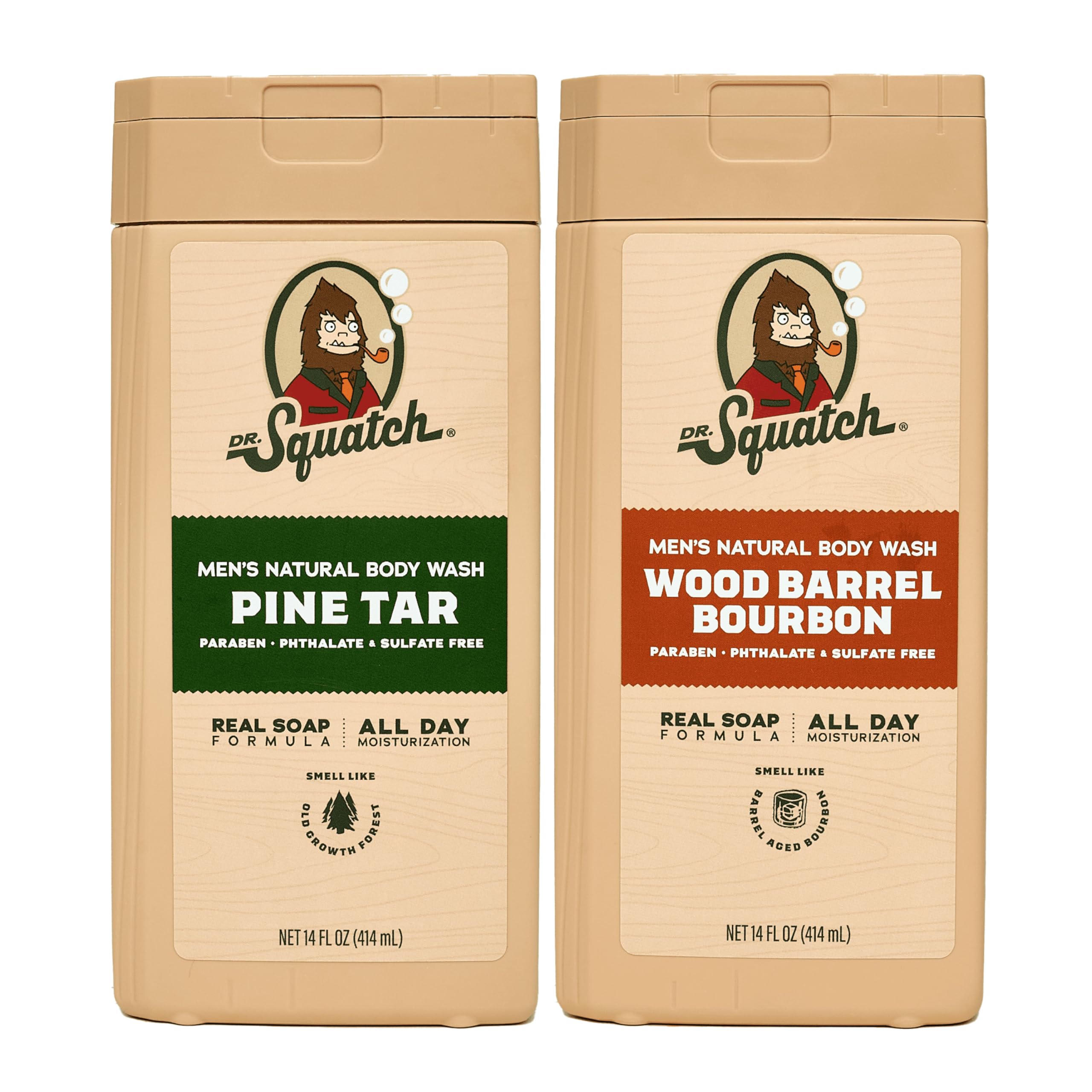 Foto 2 pulgar | Gel De Baño Dr. Squatch, Alquitrán De Pino Natural Y Bourbon De Madera, 414 Ml, Paquete De 2 - Venta Internacional.