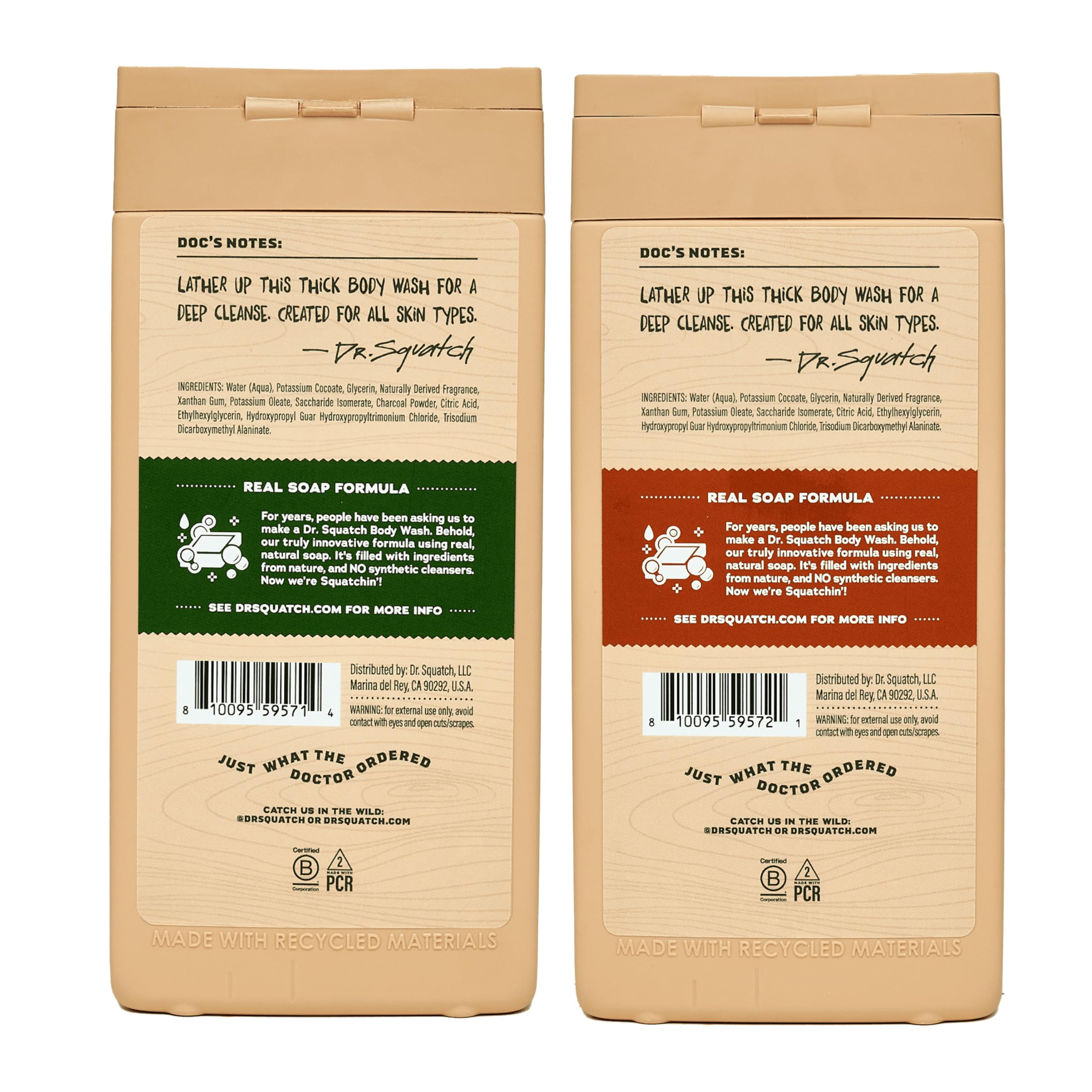 Foto 2 | Gel De Baño Dr. Squatch, Alquitrán De Pino Natural Y Bourbon De Madera, 414 Ml, Paquete De 2 - Venta Internacional.