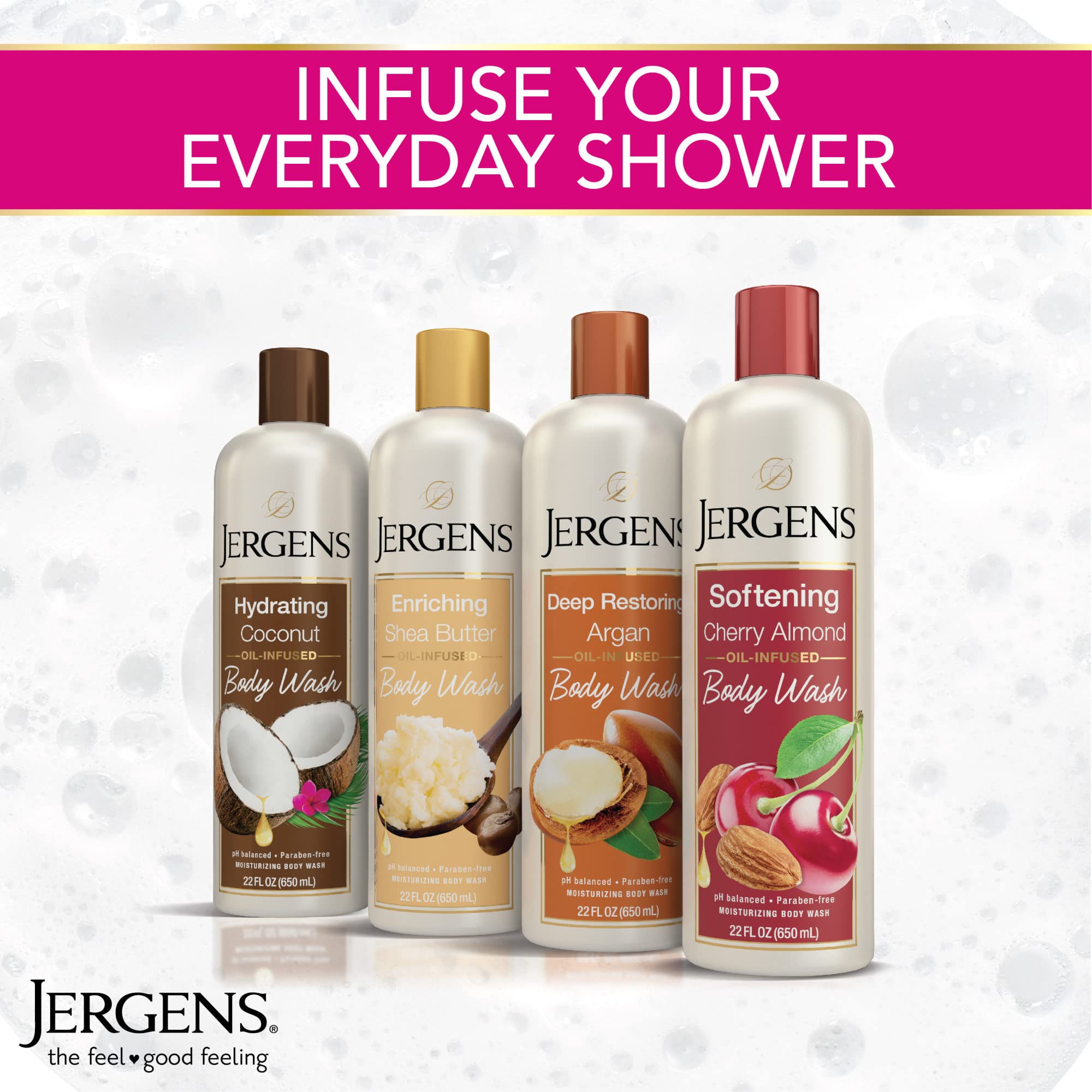 Foto 7 pulgar | Gel de Baño Jergens Suavizante Hidratante Diario 650 ml Cereza - Venta Internacional
