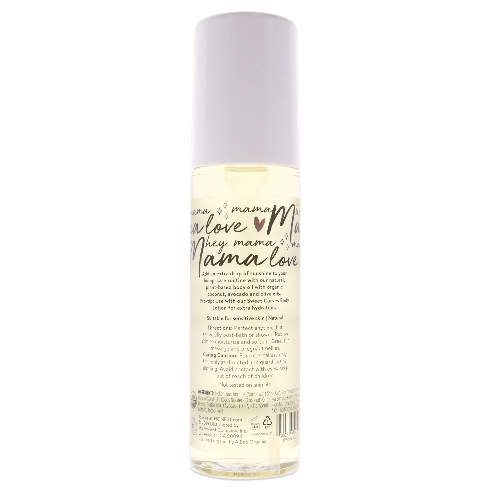 Foto 3 pulgar | Aceite Corporal Honest Mom, Sin Perfume - Venta Internacional.