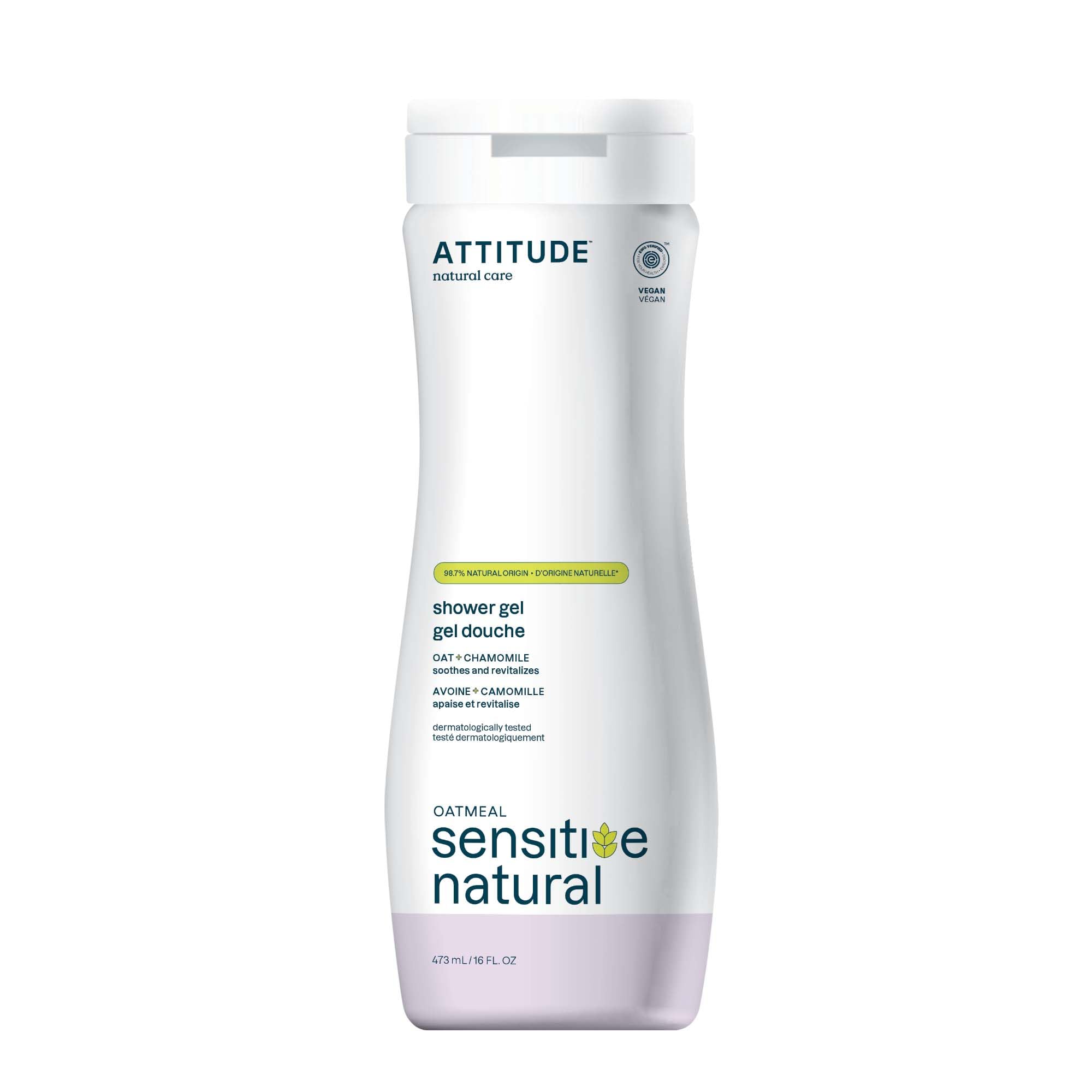 Foto 2 pulgar | Gel De Baño Attitude Para Piel Sensible Con Avena Y Manzanilla 480 Ml - Venta Internacional.