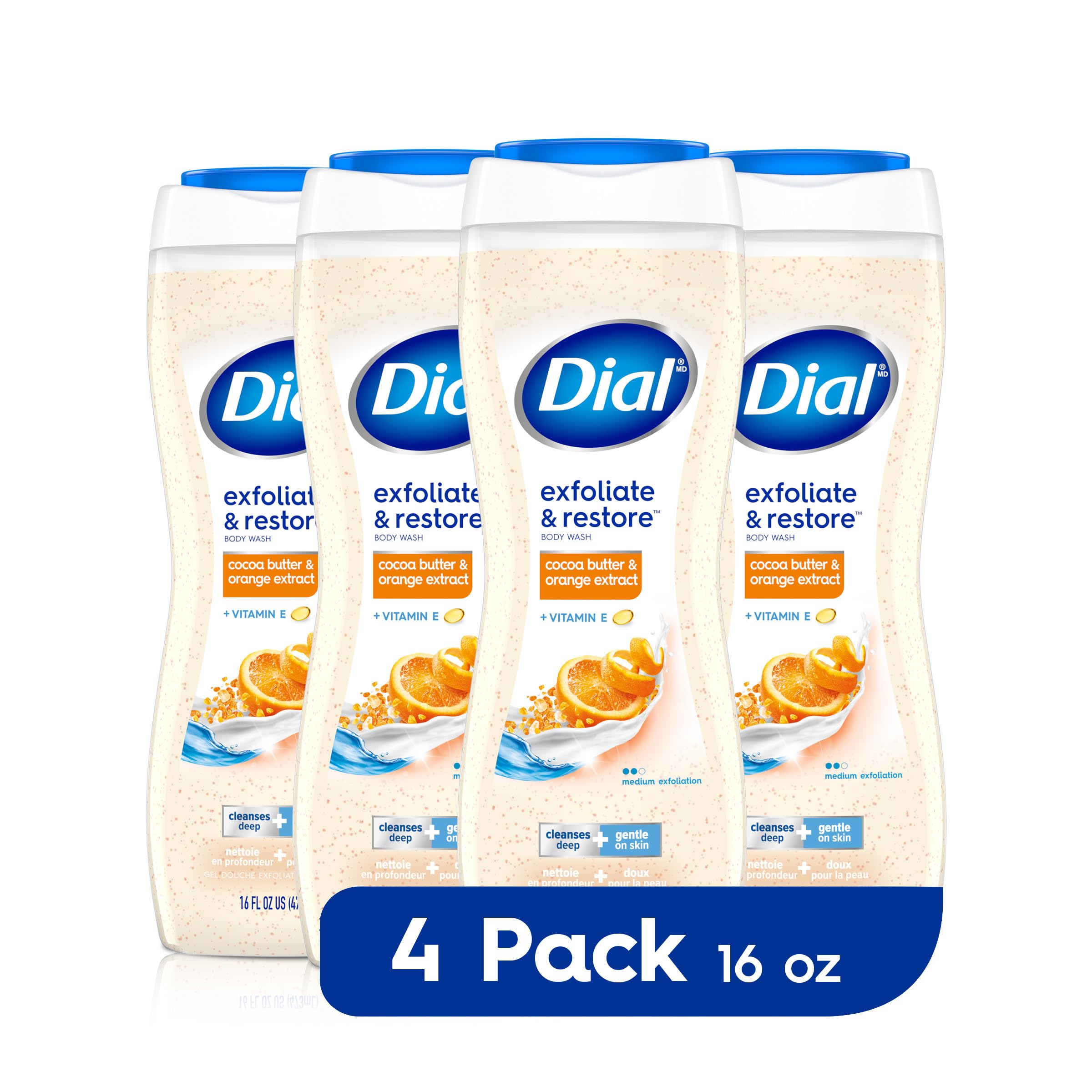 Foto 2 pulgar | Gel de Baño Dial con Piel de Naranja y Manteca de Cacao 480 ml paquete de 4 - Venta Internacional