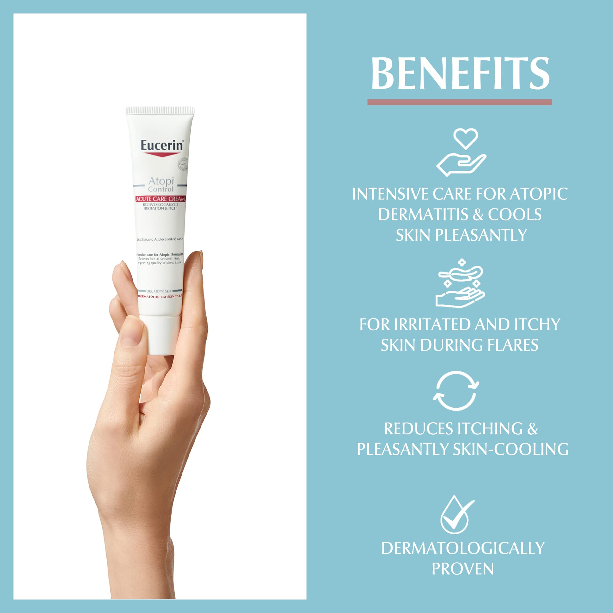 Foto 4 pulgar | Crema Eucerin Atopicontrol Intensiva Calmante 40 ml - Venta Internacional