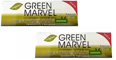 Foto 1 | Green Marvel Gel Reforzado Auxiliar Dolores Articulares Musculares 2 Piezas Con 250ml